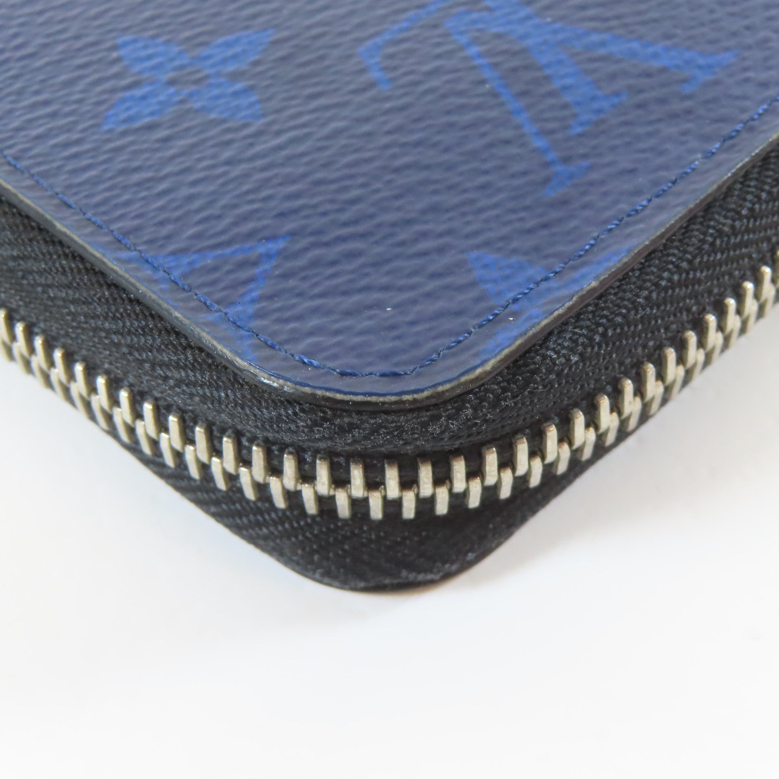 LOUIS VUITTON 【激減優惠】Taiga Long Wallet銀扣長錢包藍色