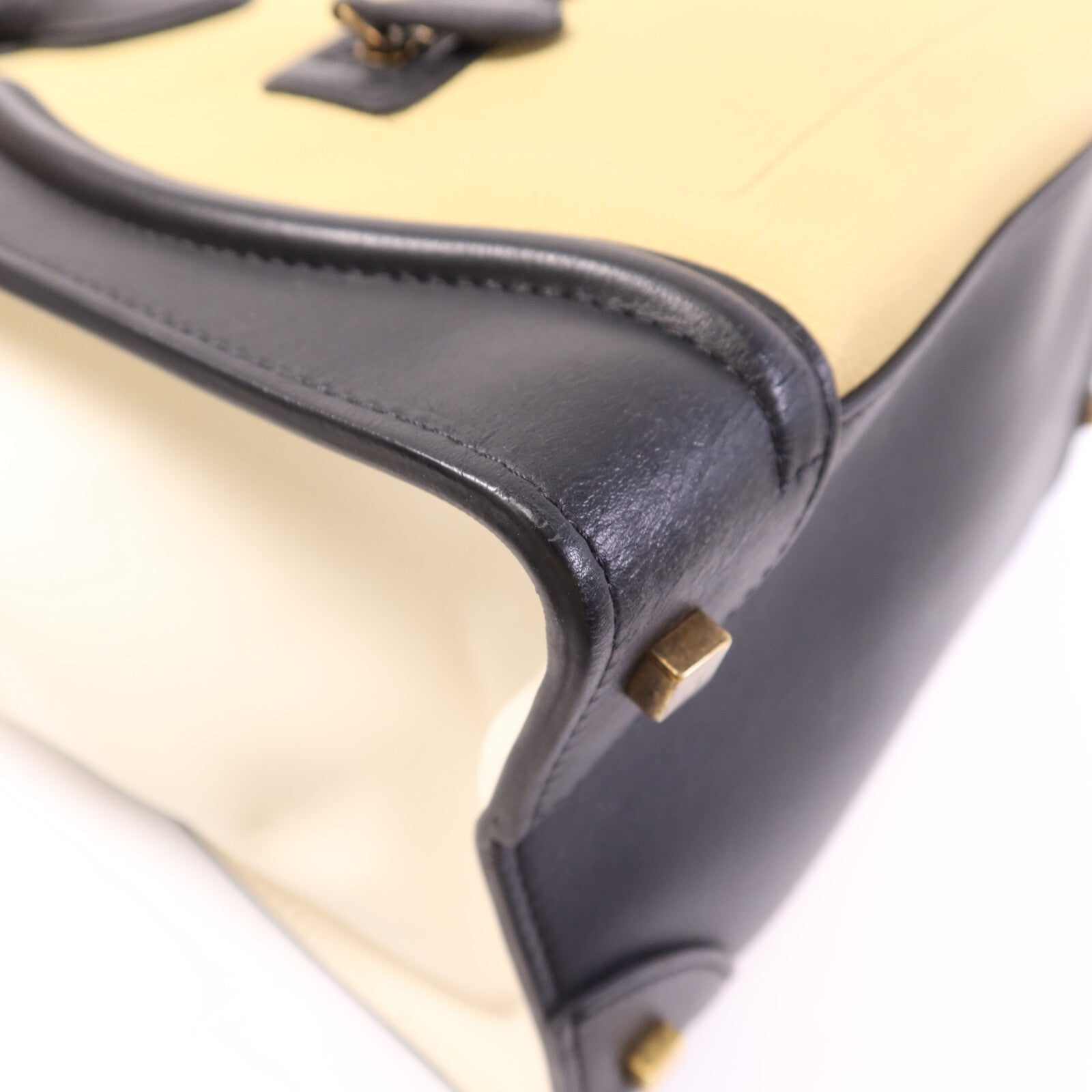 CELINE 牛皮皮革Mini Luggage金扣手挽袋