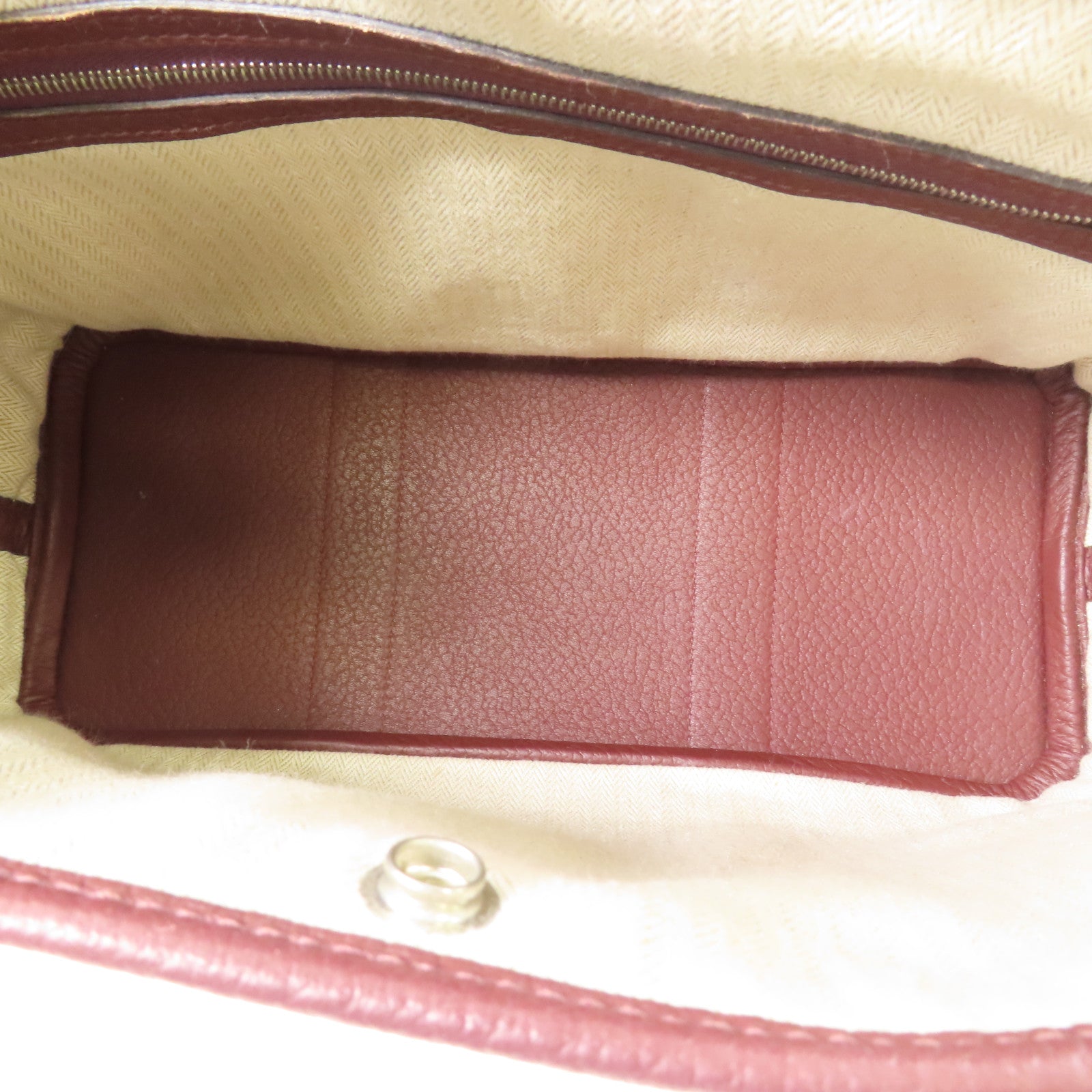 HERMES Negonda皮革Garden Party TPM銀扣手挽袋Rouge H