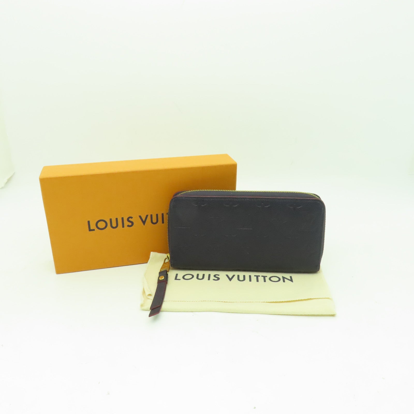 LOUIS VUITTON 【激減優惠】Monogram Empreinte Zipper Long Wallet金扣長錢包深藍色