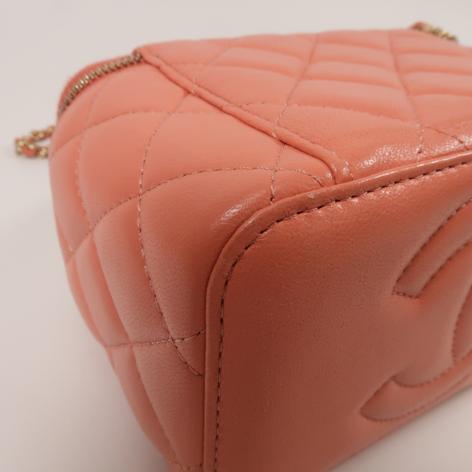 CHANEL 羊皮皮革Top Handle Vanity Case鏈帶手挽肩背兩用袋