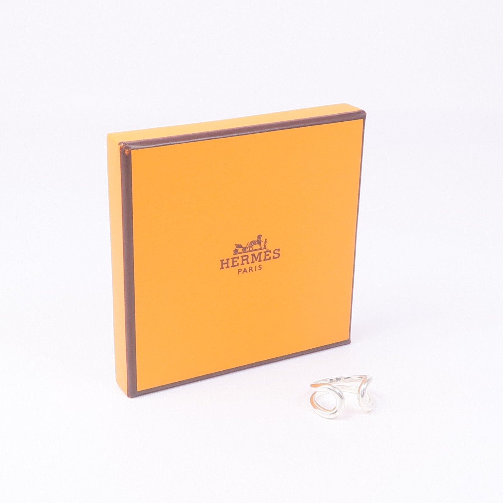 HERMES 925純銀Ring金屬戒指Hermes#56/US#8.5