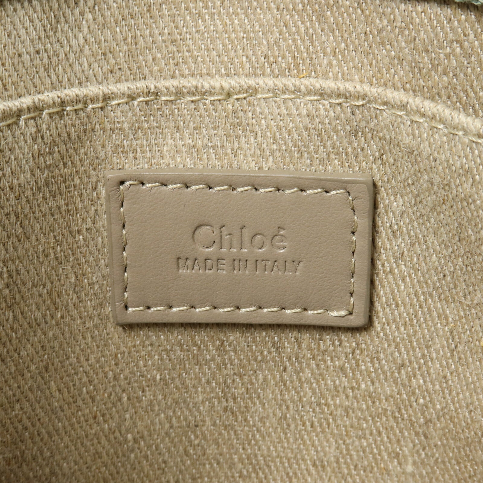 Chloe 帆布/牛皮皮革Woody Small手挽肩背兩用袋
