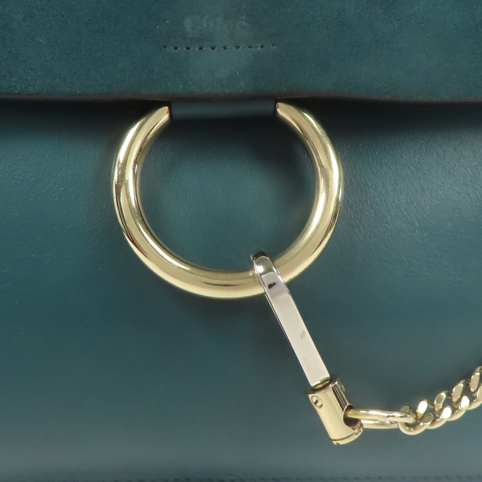 Chloe 牛皮皮革Faye金扣肩背袋