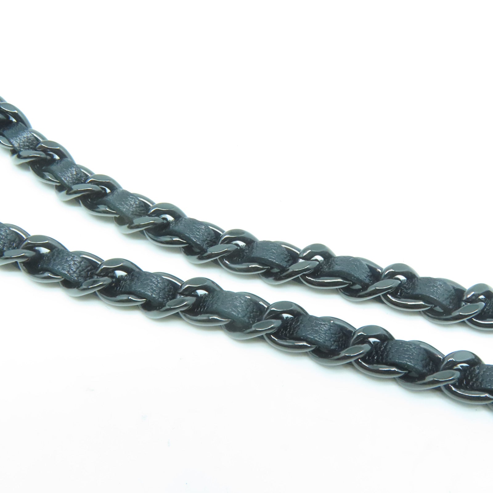 CHANEL 菱格羊皮皮革Chain Shoulder Bag鏈帶肩背袋黑色