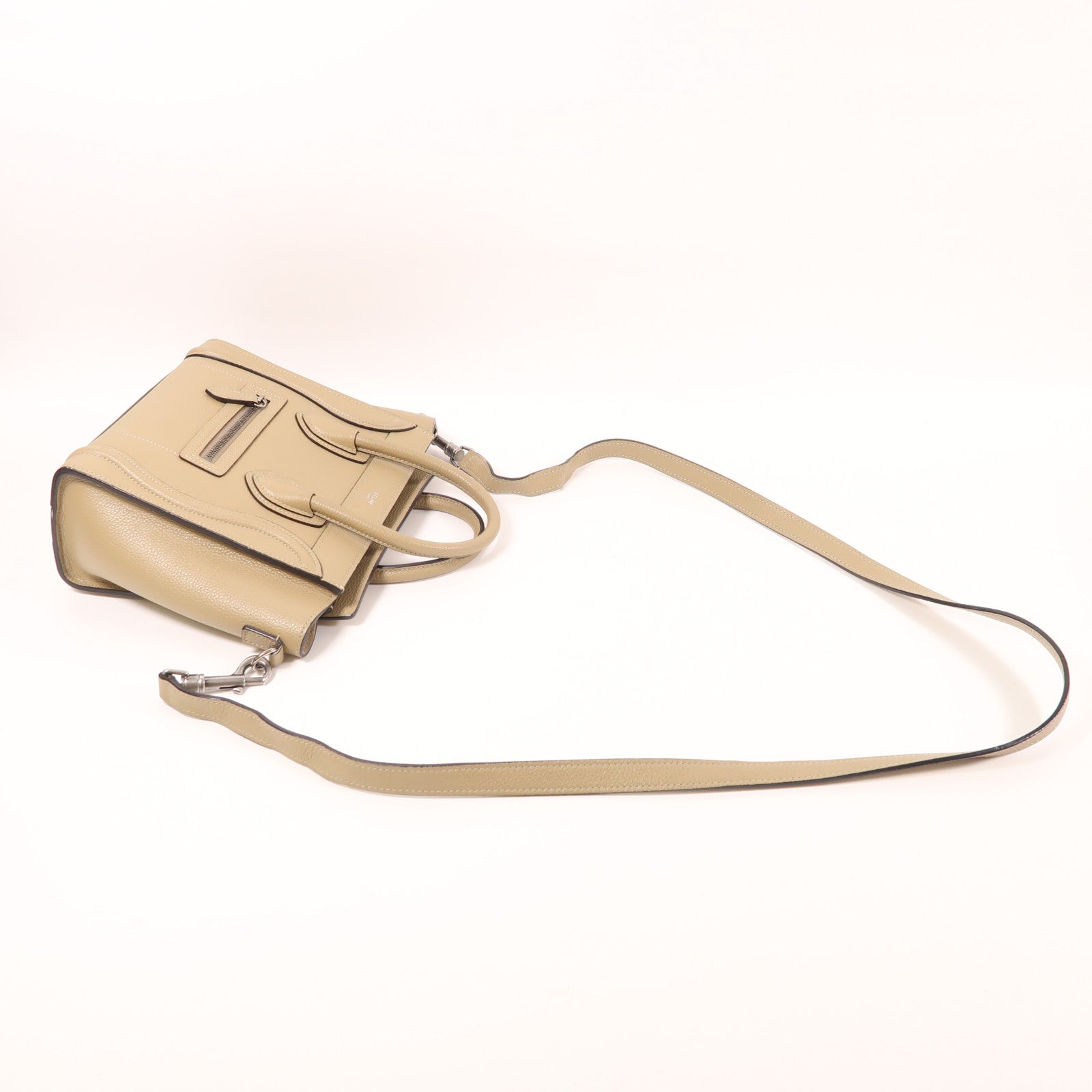 CELINE 牛皮皮革Nano Luggage手挽肩背兩用袋