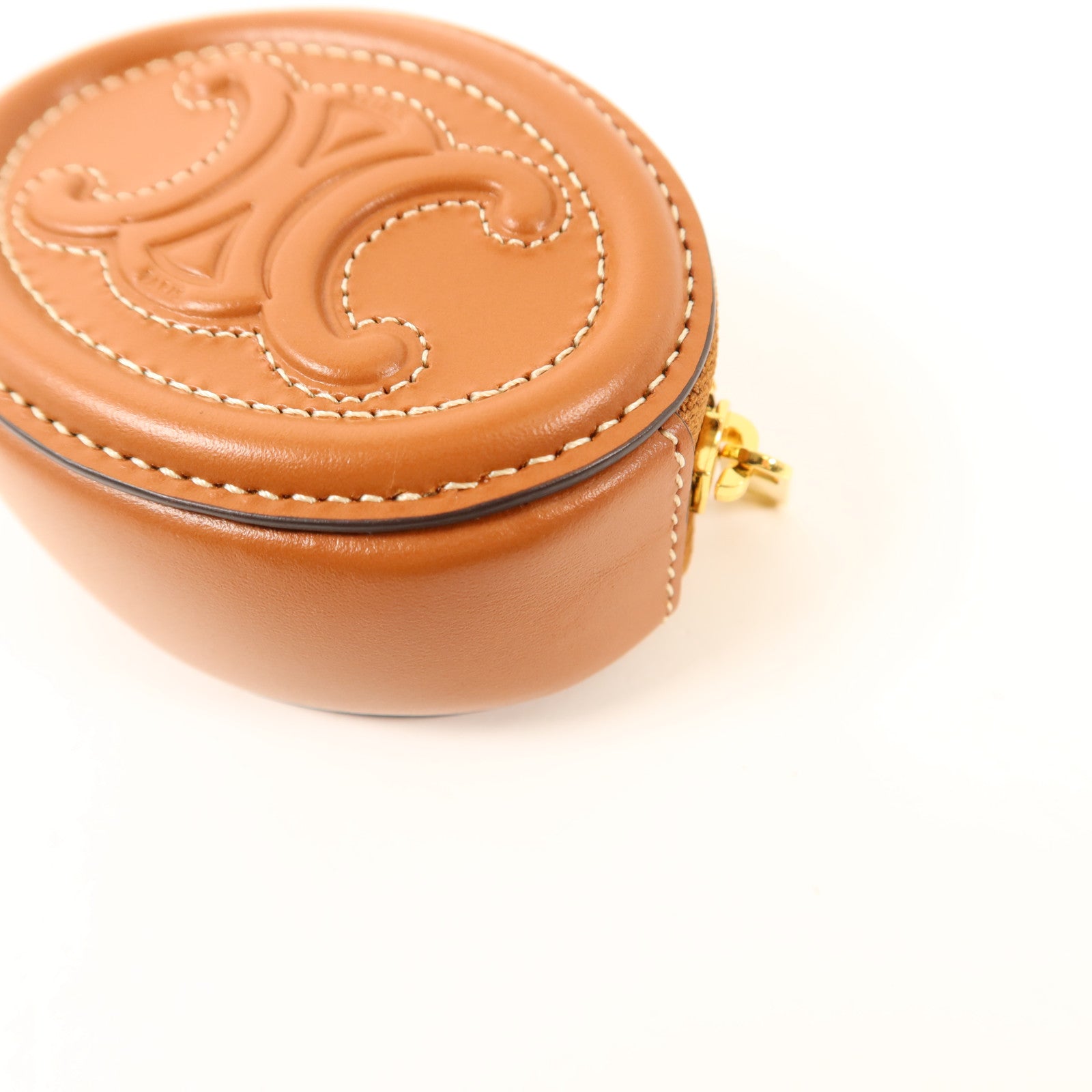 CELINE 牛皮皮革Purse with Hook金扣零錢包