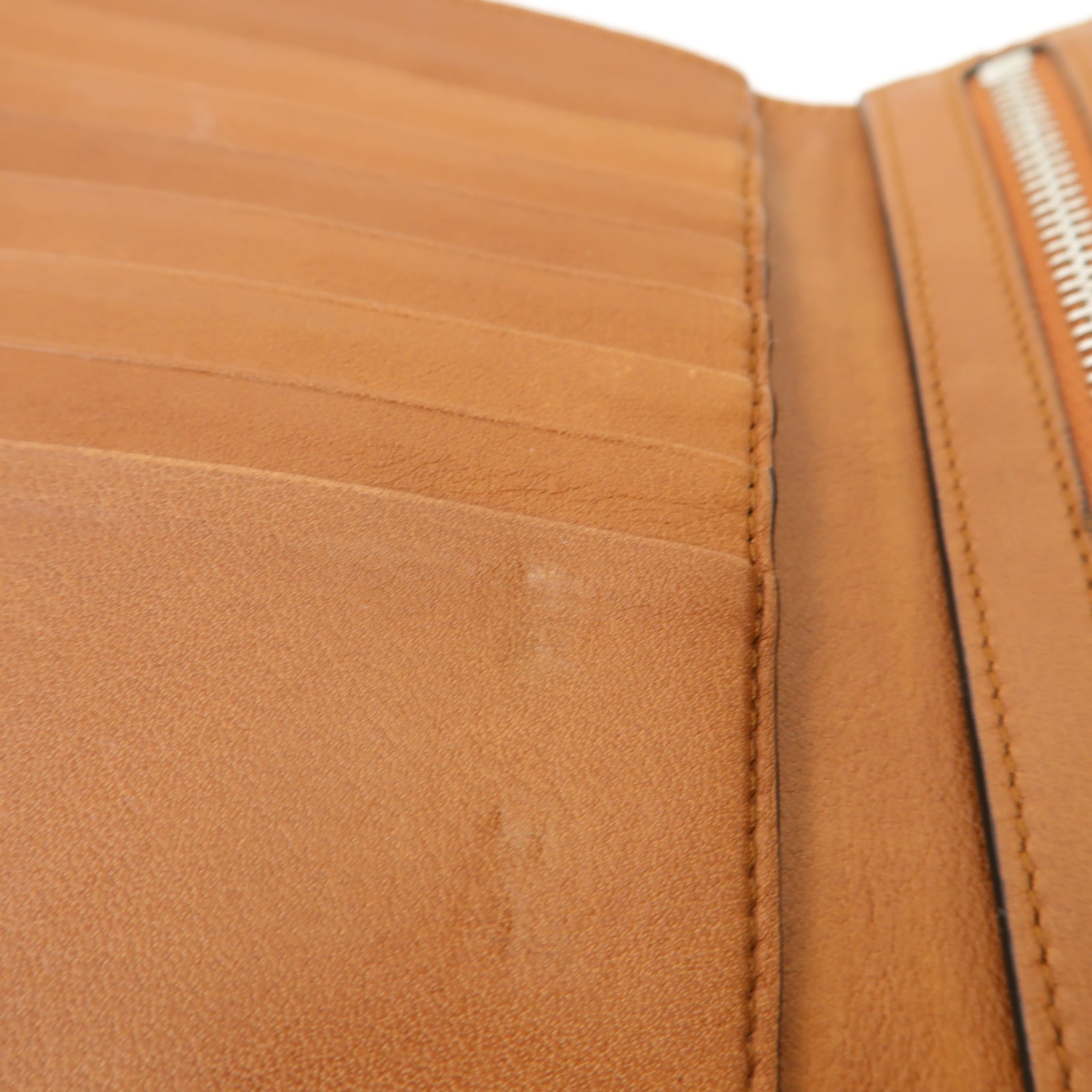 LOEWE 牛皮皮革Medium Vertical Wallet銀扣钱包藍色/啡色