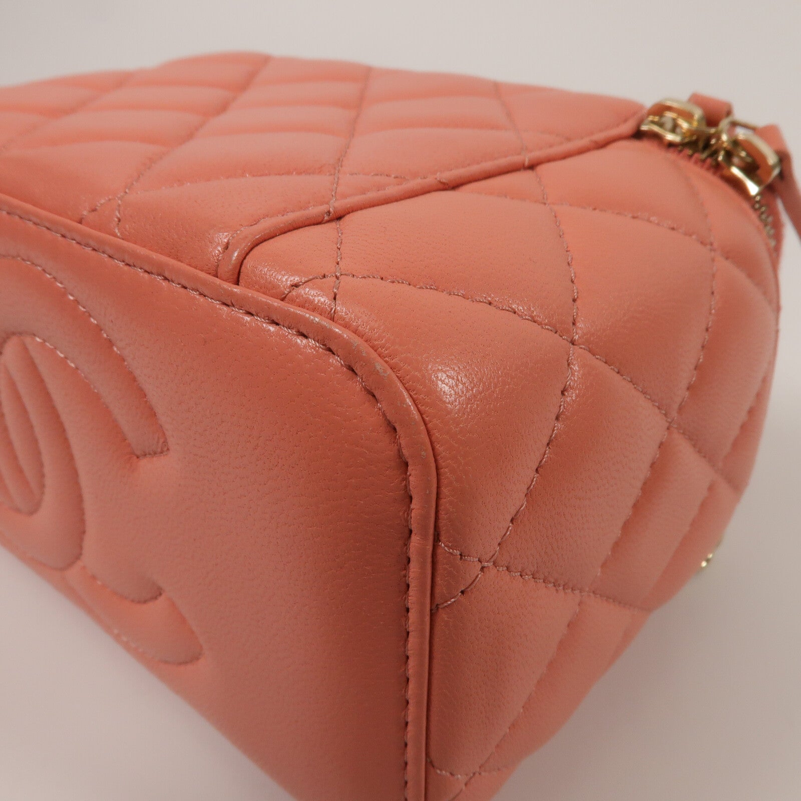 CHANEL 羊皮皮革Top Handle Vanity Case鏈帶手挽肩背兩用袋