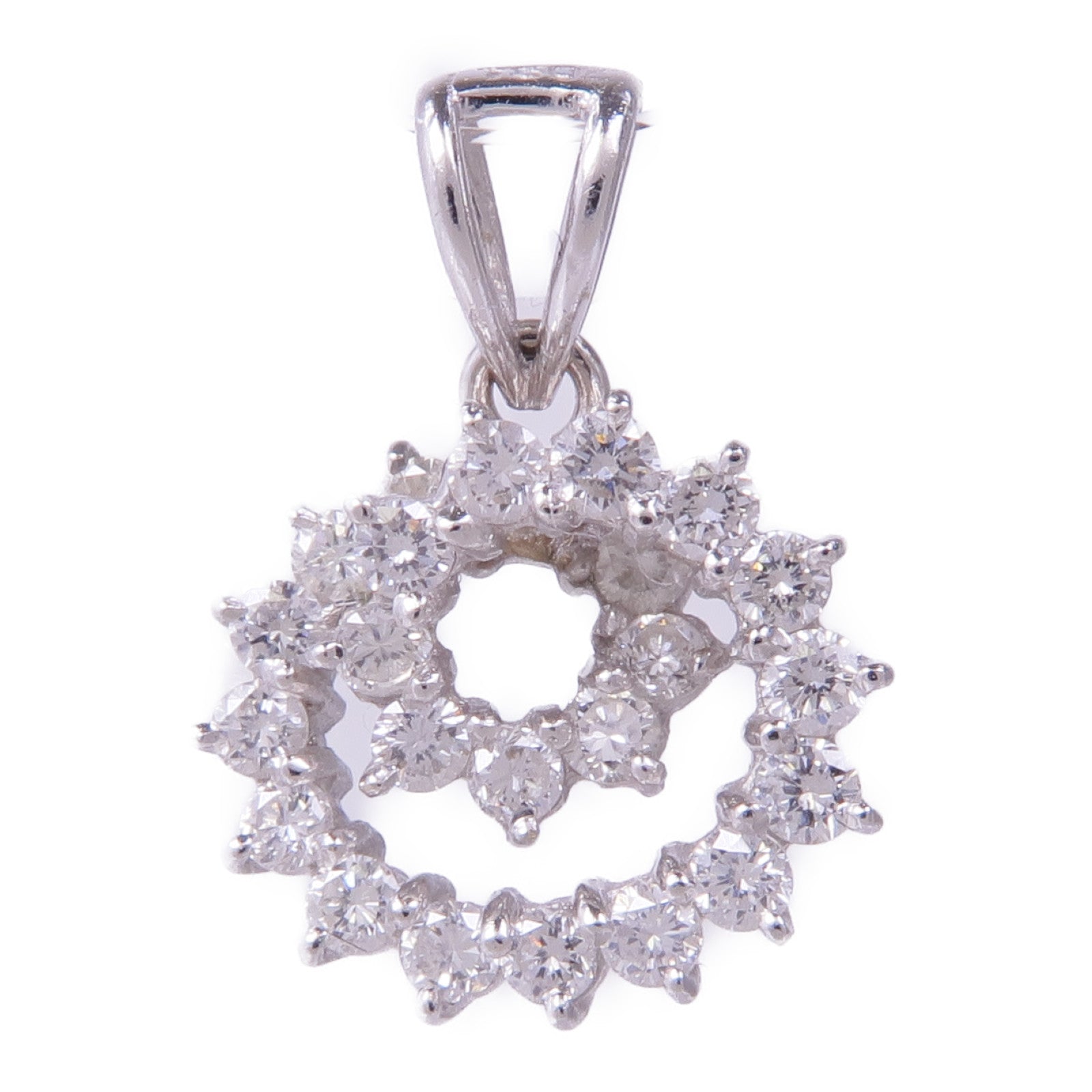 JEWELRY 【激減優惠】18K白金Diamond Pendant Top鑽石吊墜