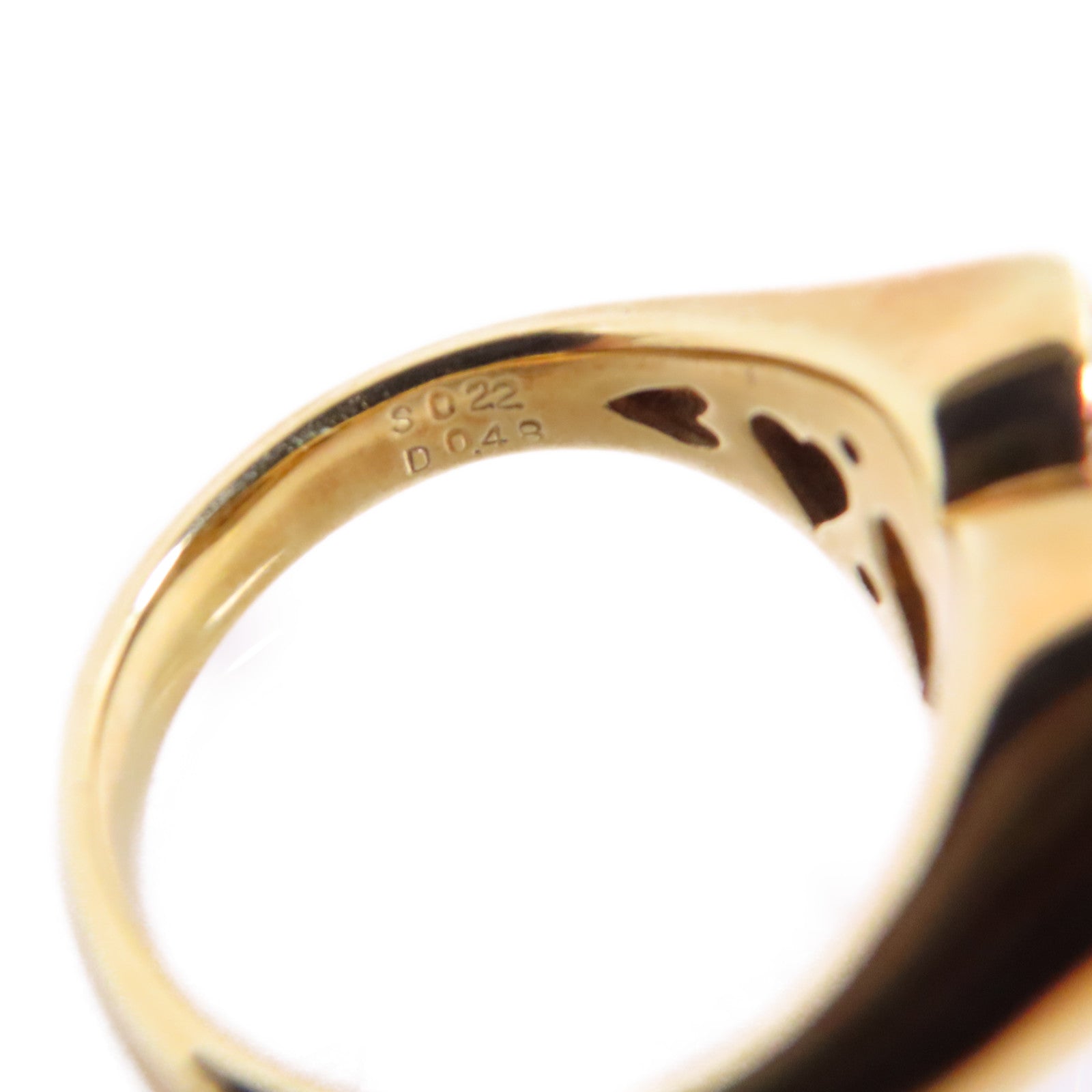 JEWELRY 18K黃金/紅拓帕石/鑽石Red Topaz Diamond Ring戒指US#3