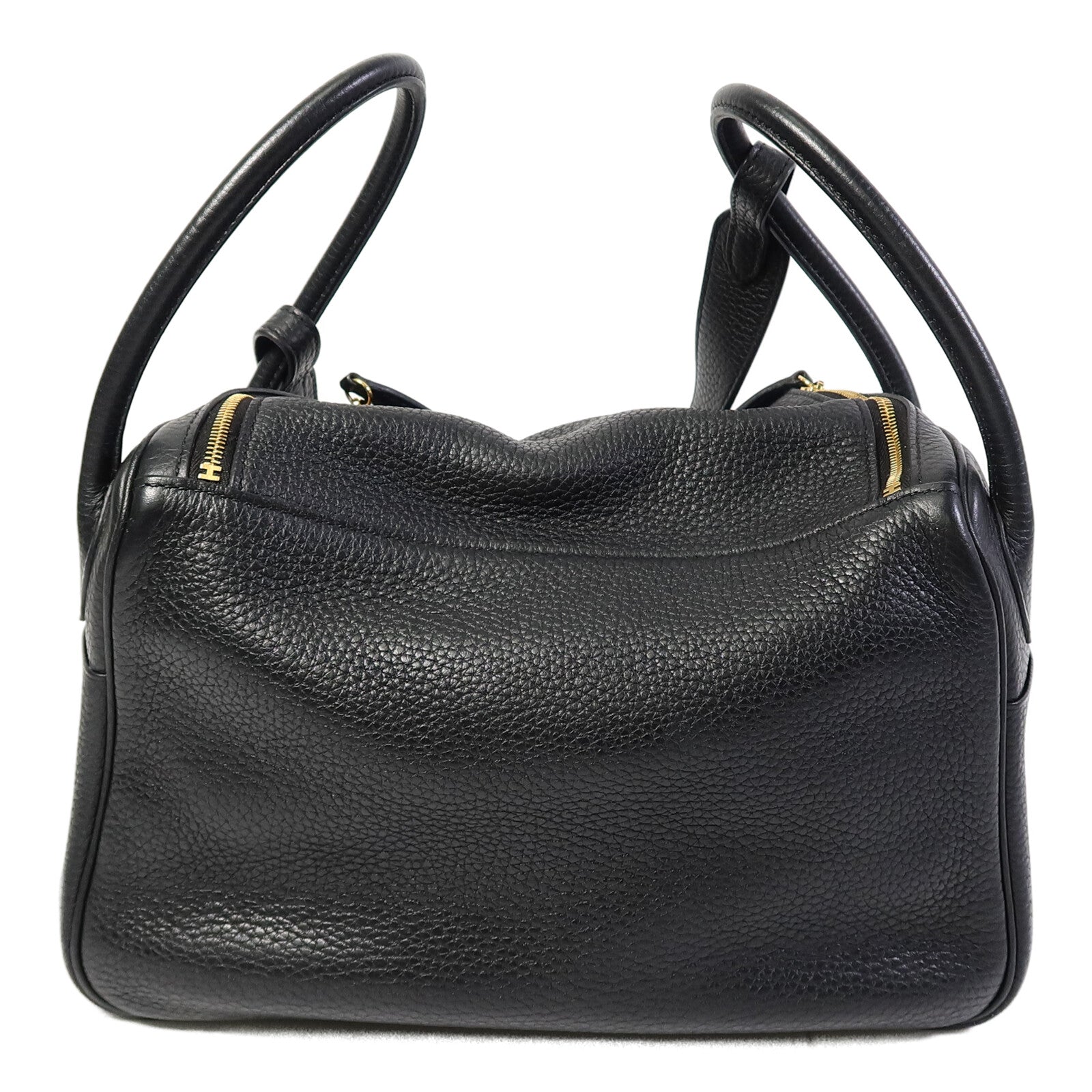 HERMES Clemence皮革Lindy 26手挽肩背兩用袋Noir