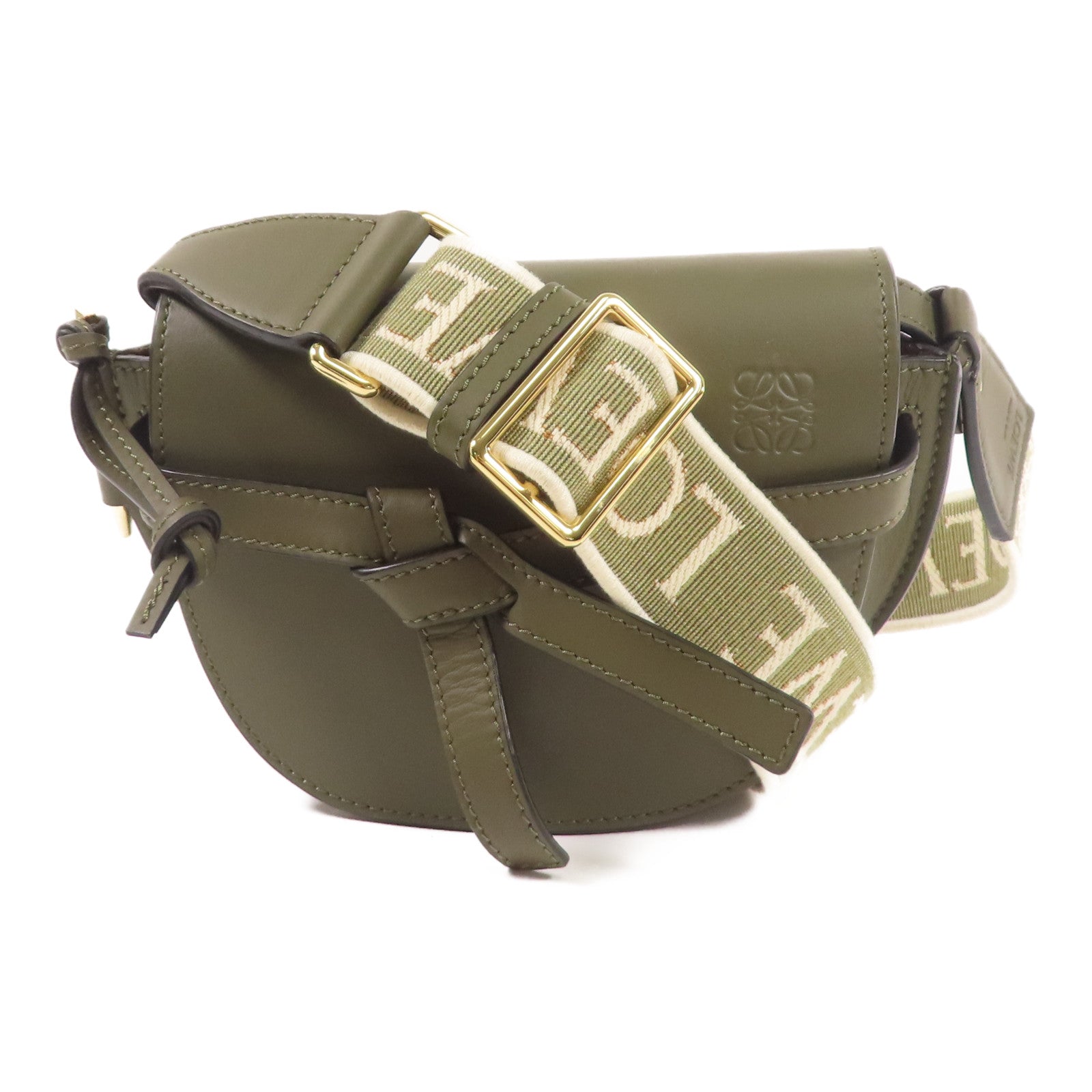 LOEWE 牛皮皮革Mini Gate金扣肩背袋