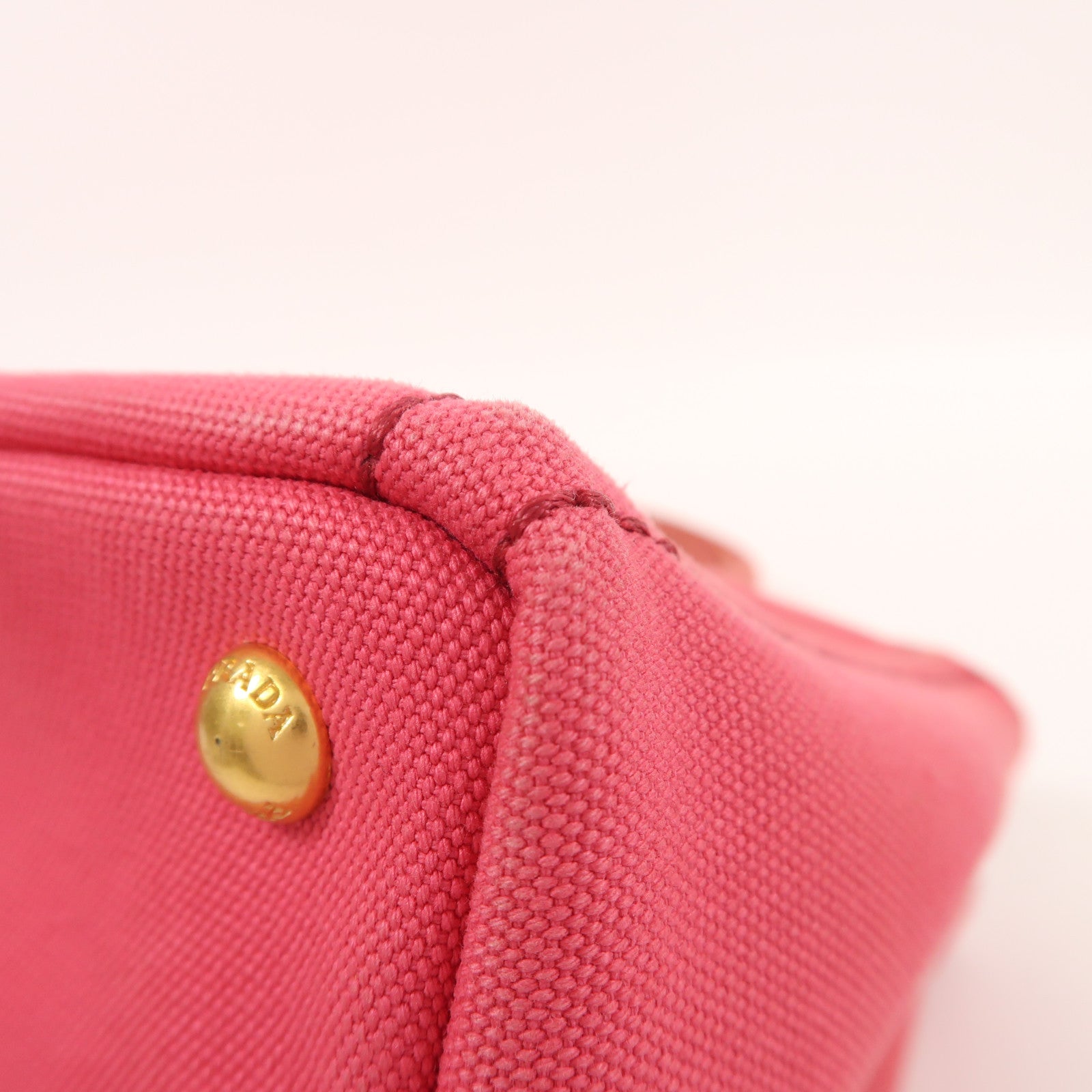 PRADA 帆布2 Way Shoulder金扣手挽肩背兩用袋