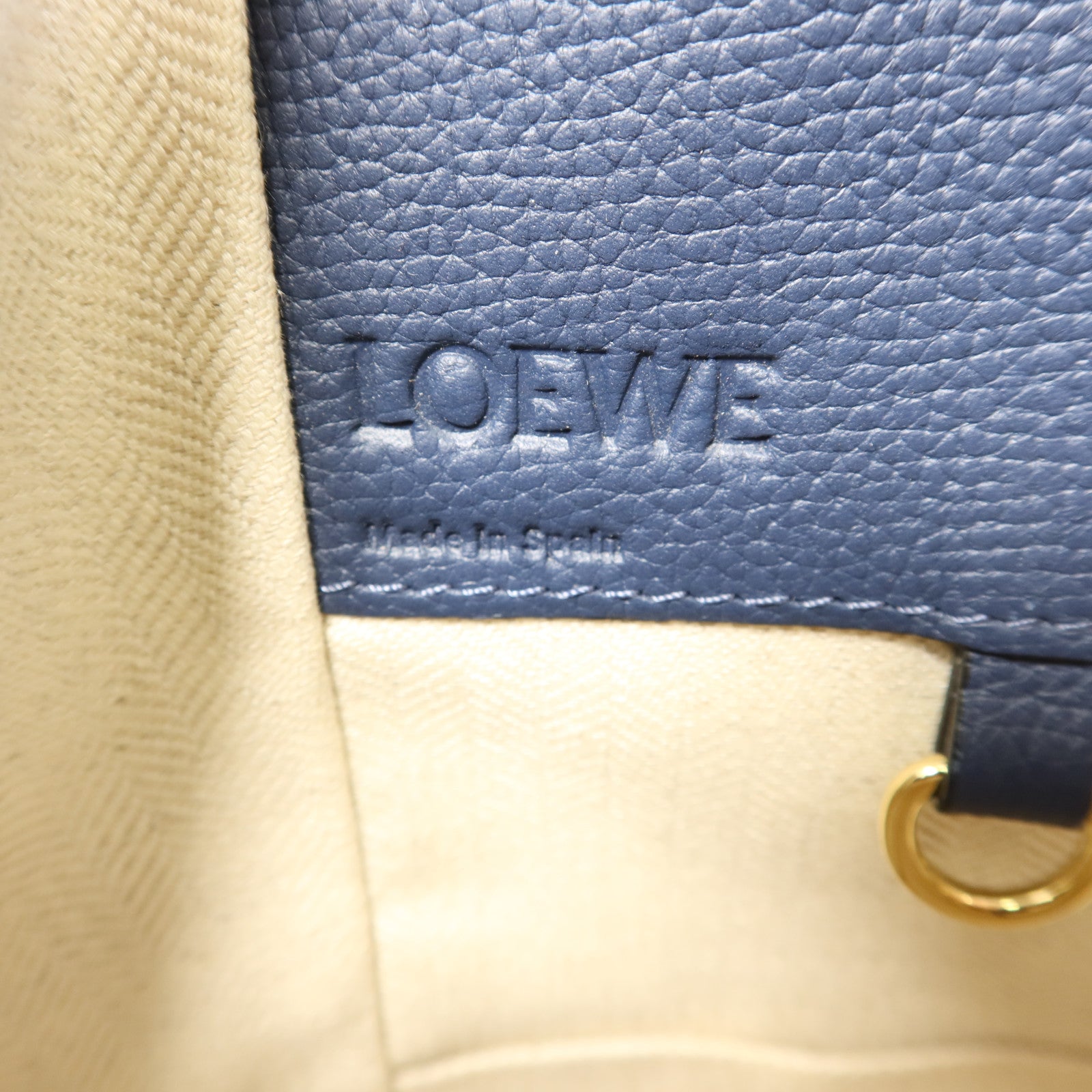 LOEWE 牛皮皮革Compact Hammock金扣手挽肩背兩用袋