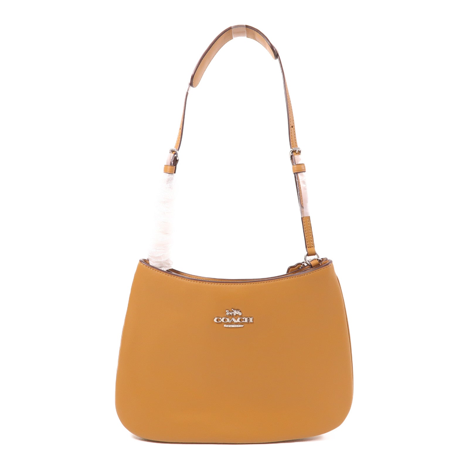 COACH 皮革Shoulder Bag銀扣肩背袋