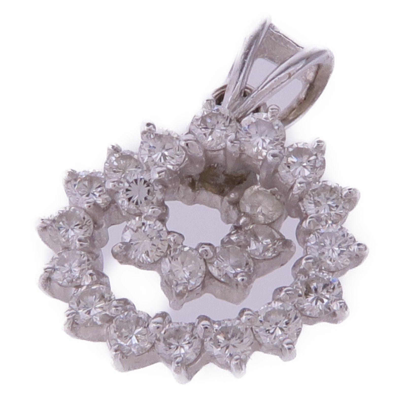 JEWELRY 18K白金Diamond Pendant Top鑽石吊墜