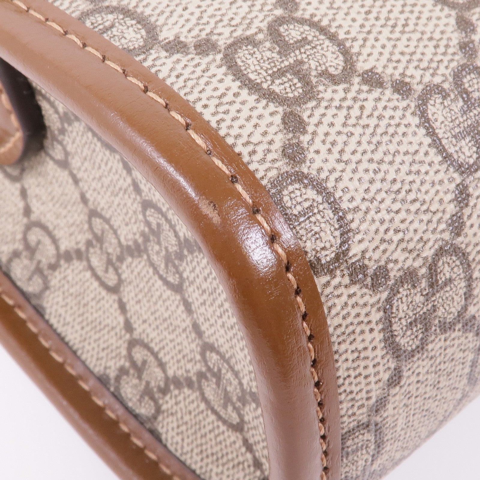 GUCCI 塗層帆布GG Supreme Interlocking金扣肩背袋