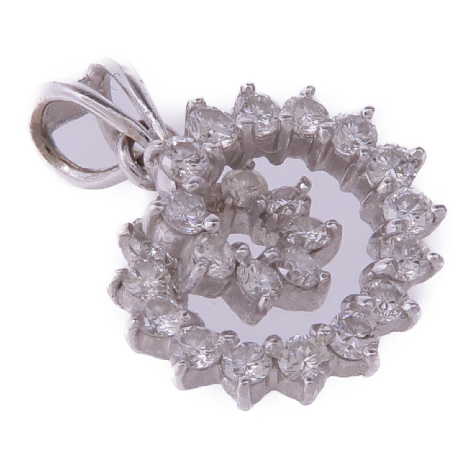 JEWELRY 【激減優惠】18K白金Diamond Pendant Top鑽石吊墜