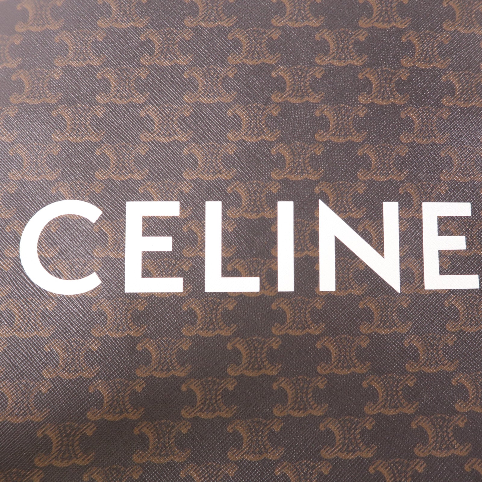 CELINE 塗層帆布Triomphe Cabas Tote Bag金扣手挽肩背兩用袋