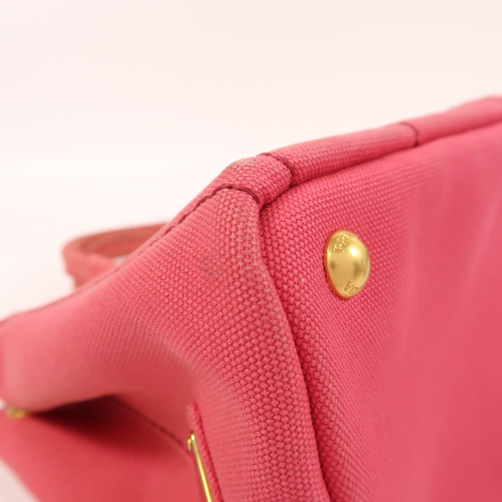 PRADA 帆布2 Way Shoulder金扣手挽肩背兩用袋