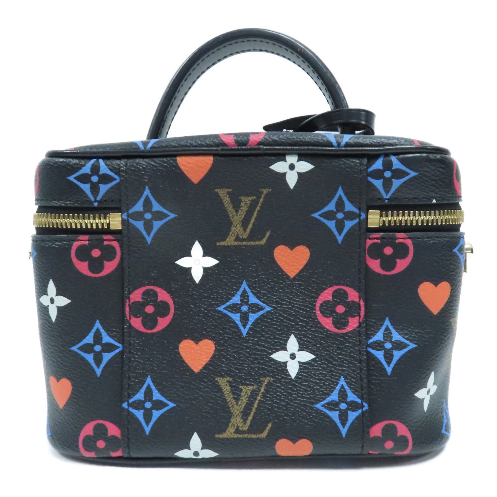 LOUIS VUITTON Monogram Game On Vanity 金扣鏈帶手挽肩背兩用袋彩色/黑色