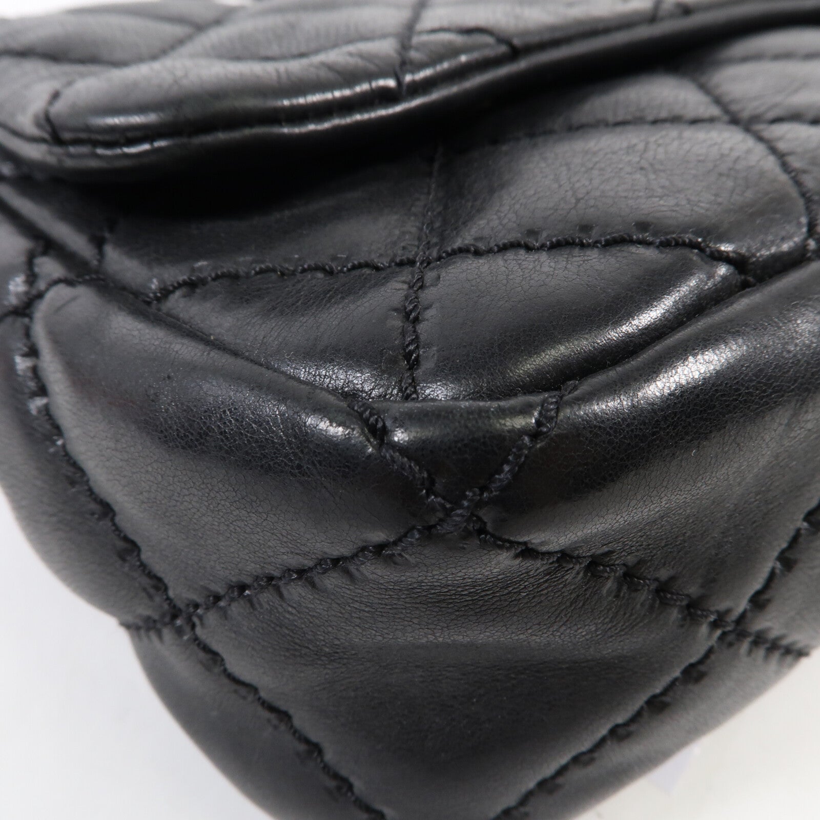 CHANEL 牛皮皮革Chain Shoulder金扣鏈帶肩背袋