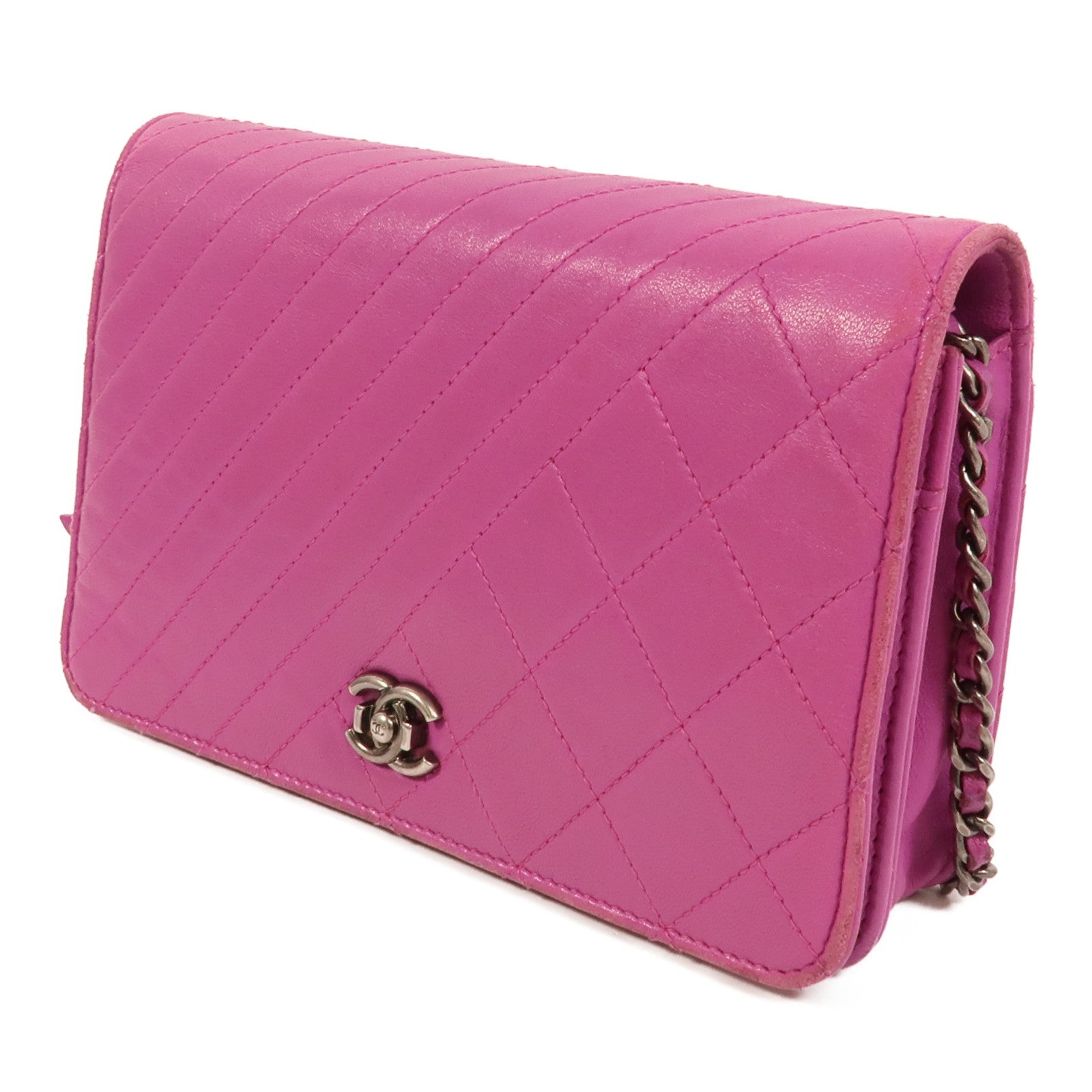 CHANEL 羊皮皮革WOC Wallet On Chain鏈帶肩背袋
