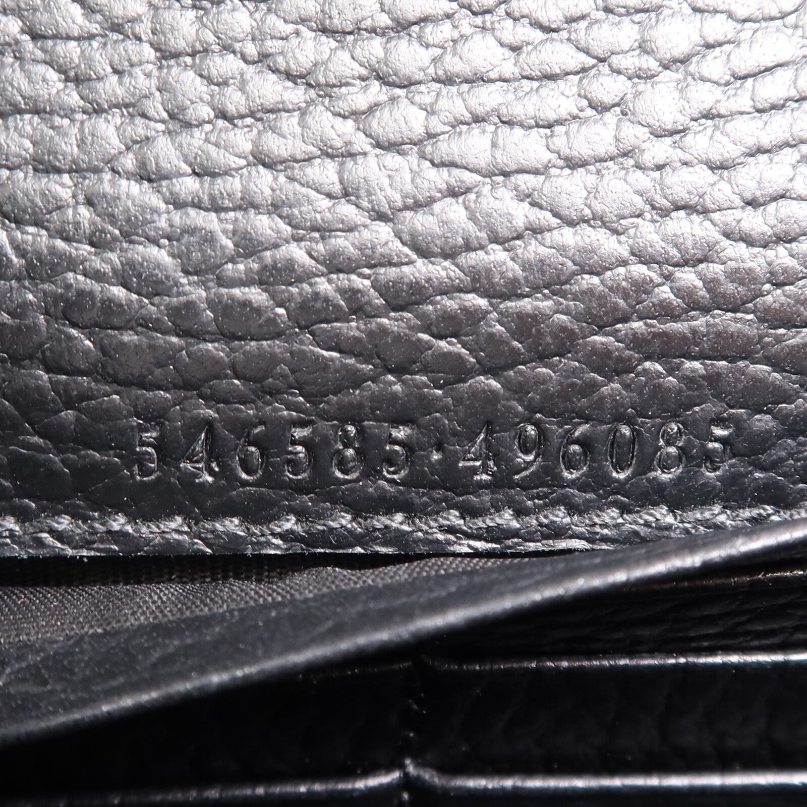 GUCCI 塗層帆布/皮革GG Marmont Wallet金扣鏈帶錢包