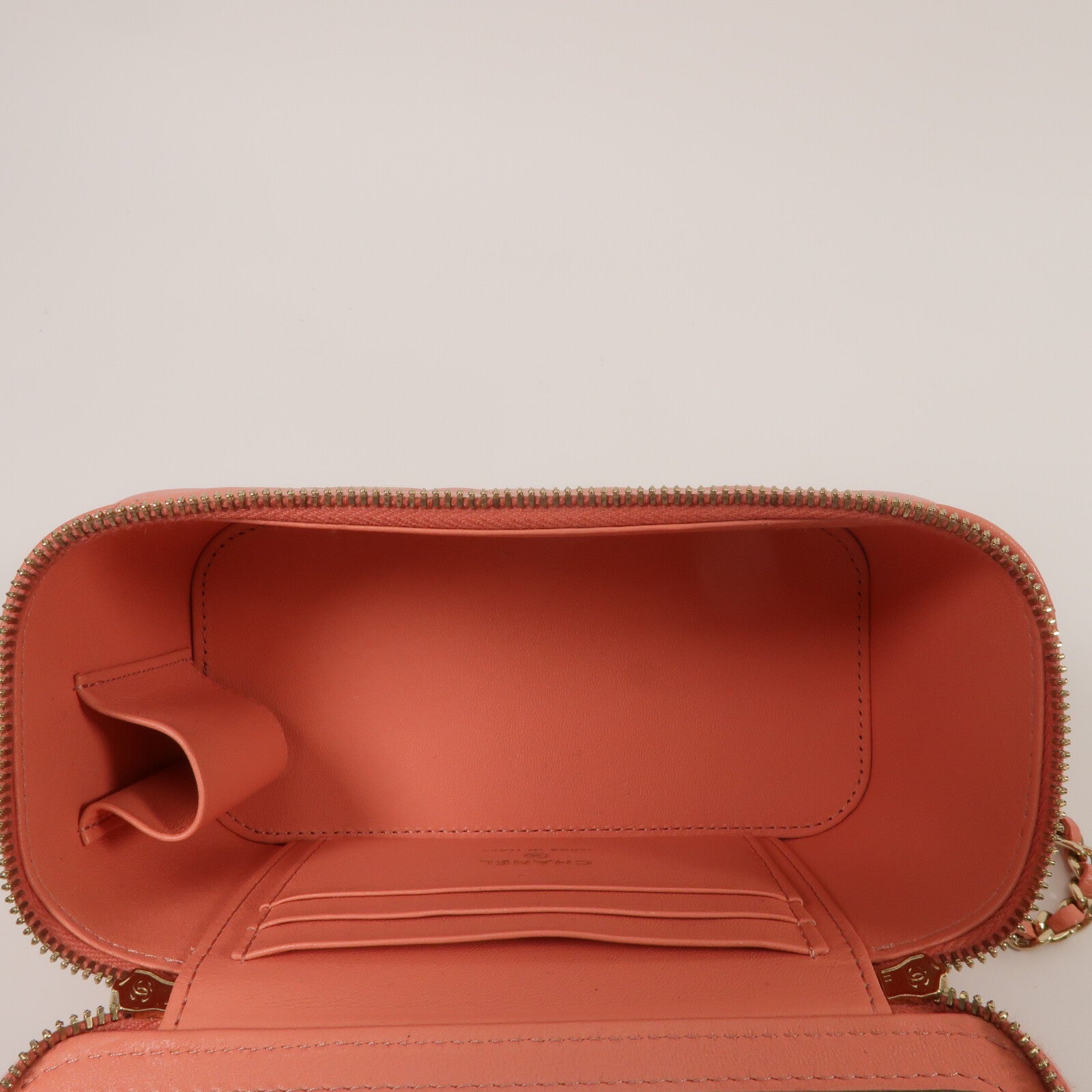CHANEL 羊皮皮革Top Handle Vanity Case鏈帶手挽肩背兩用袋