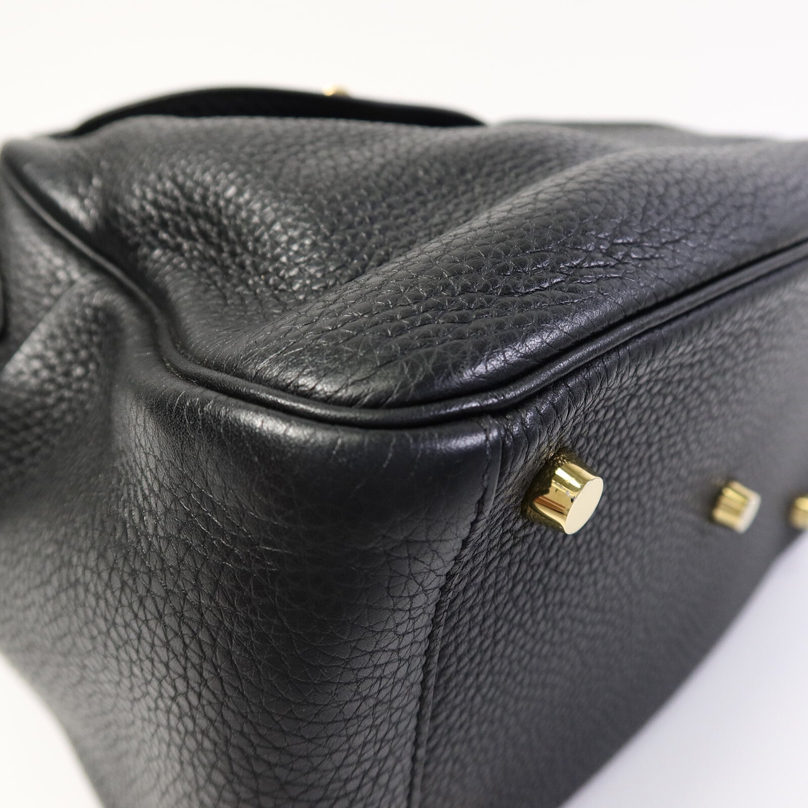HERMES Clemence皮革Lindy 26手挽肩背兩用袋Noir