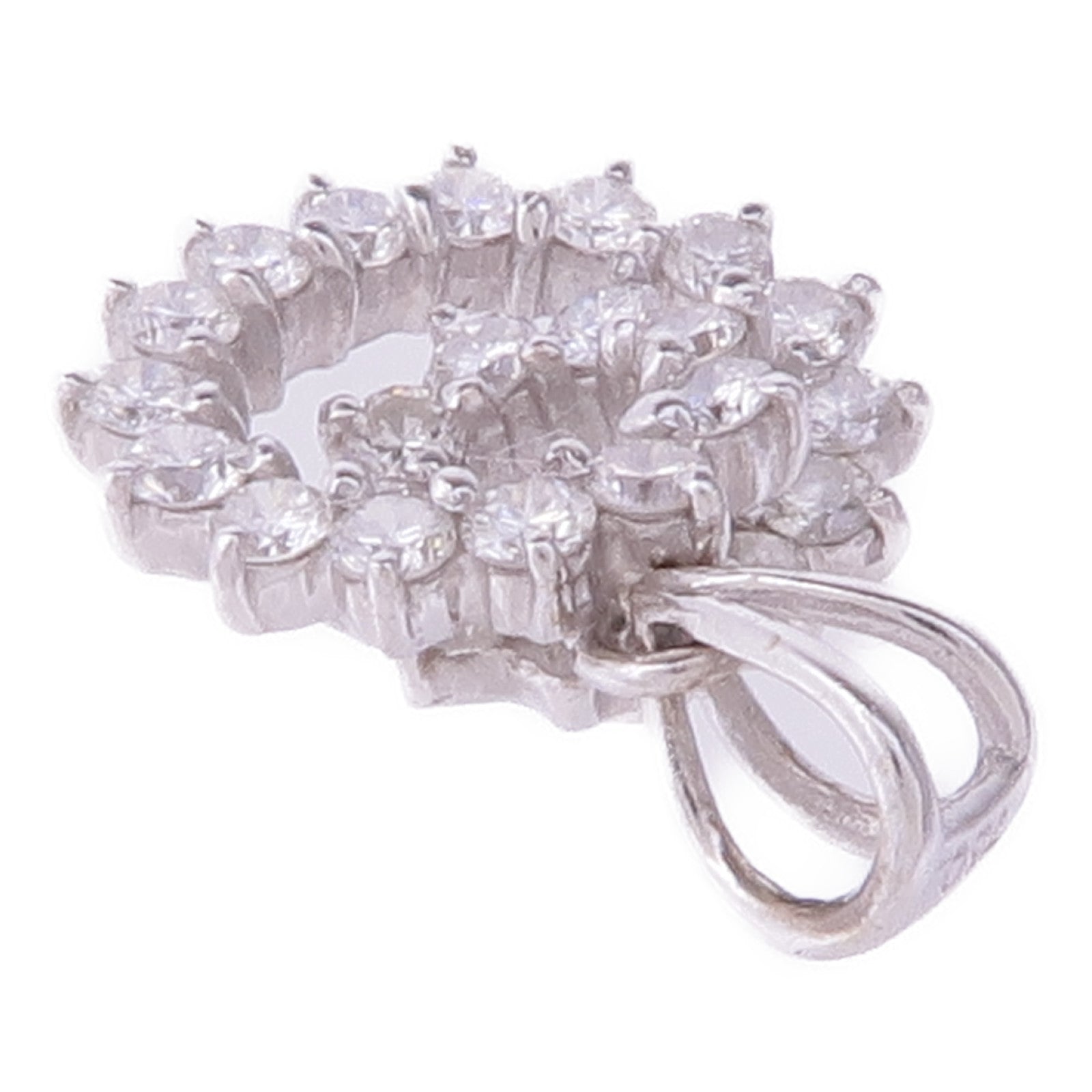 JEWELRY 18K白金Diamond Pendant Top鑽石吊墜