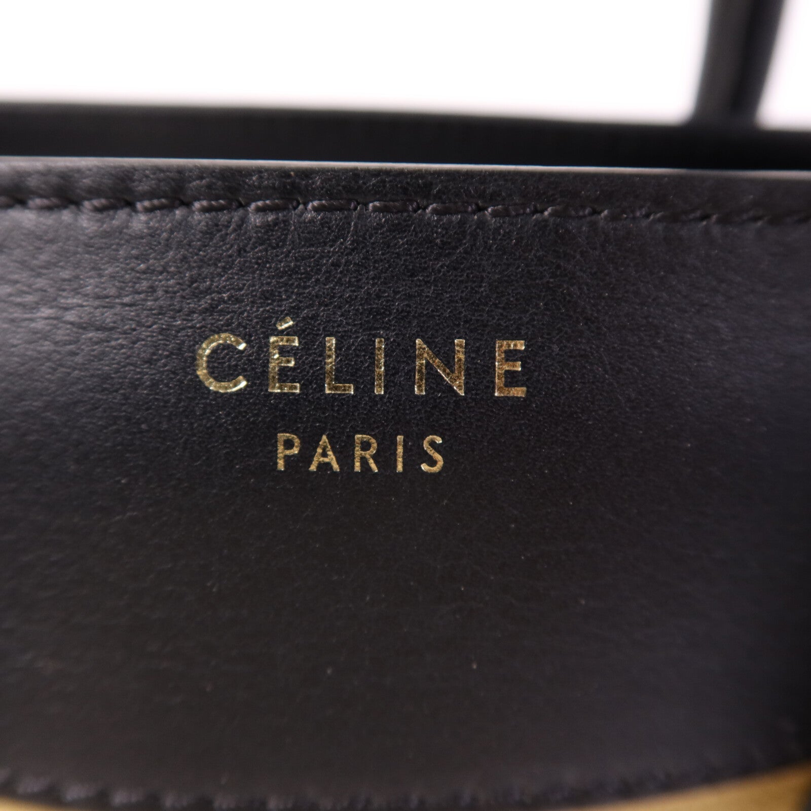 CELINE 牛皮皮革Mini Luggage金扣手挽袋