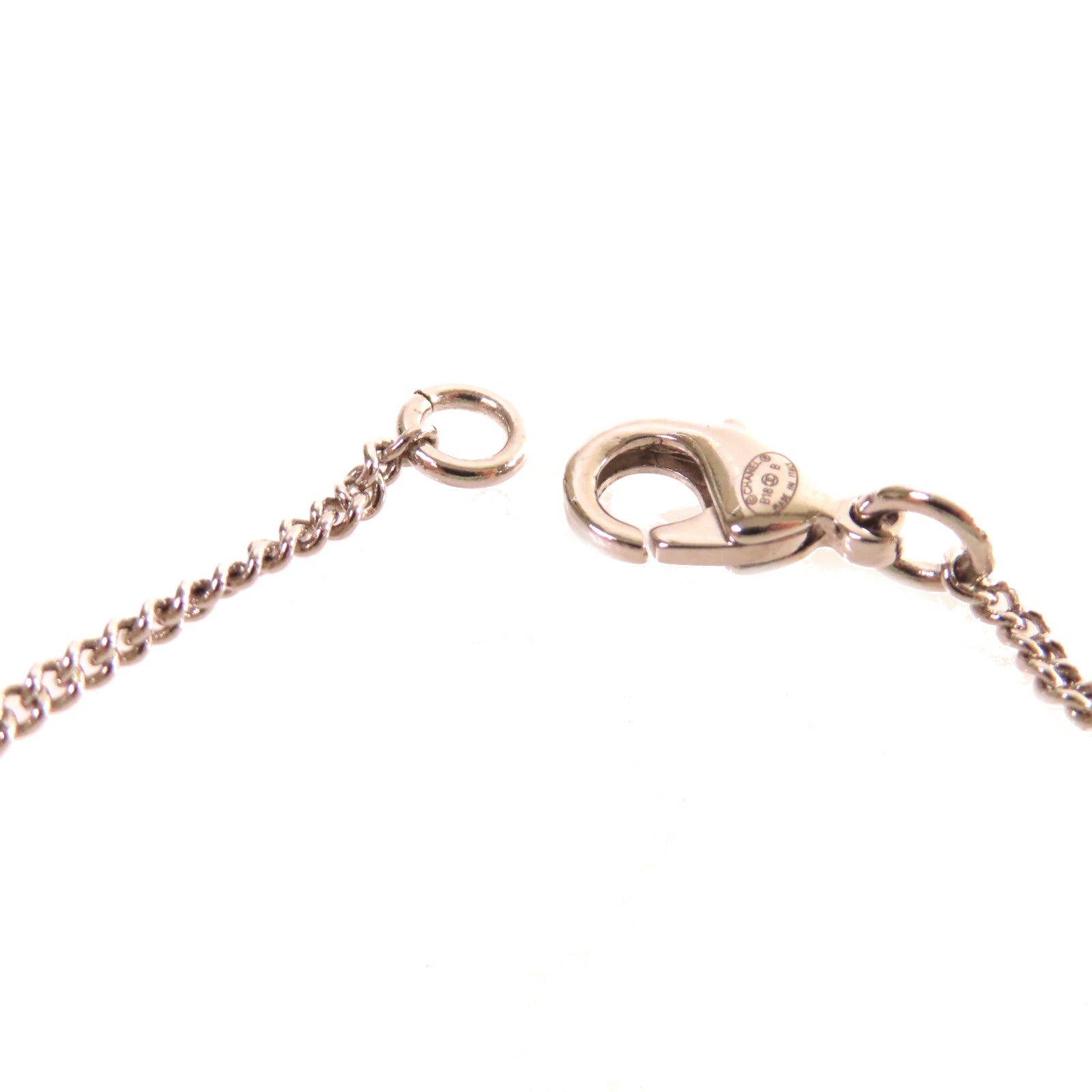CHANEL 【激減優惠】仿珍珠/金屬CC Necklace項鏈珍珠色/銀色