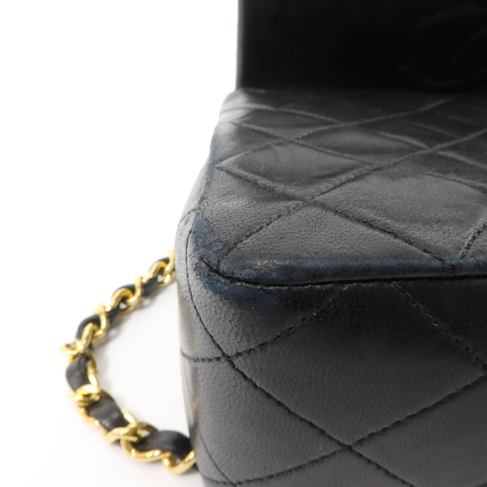 CHANEL 羊皮皮革Vintage Flap Bag鏈帶肩背袋