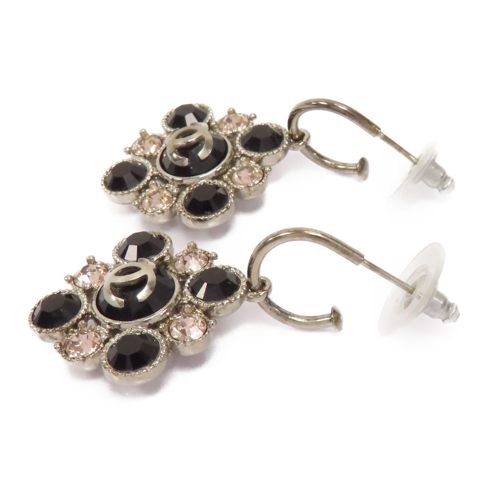 CHANEL PVC/金屬Earrings耳環黑色/粉紅色/銀色