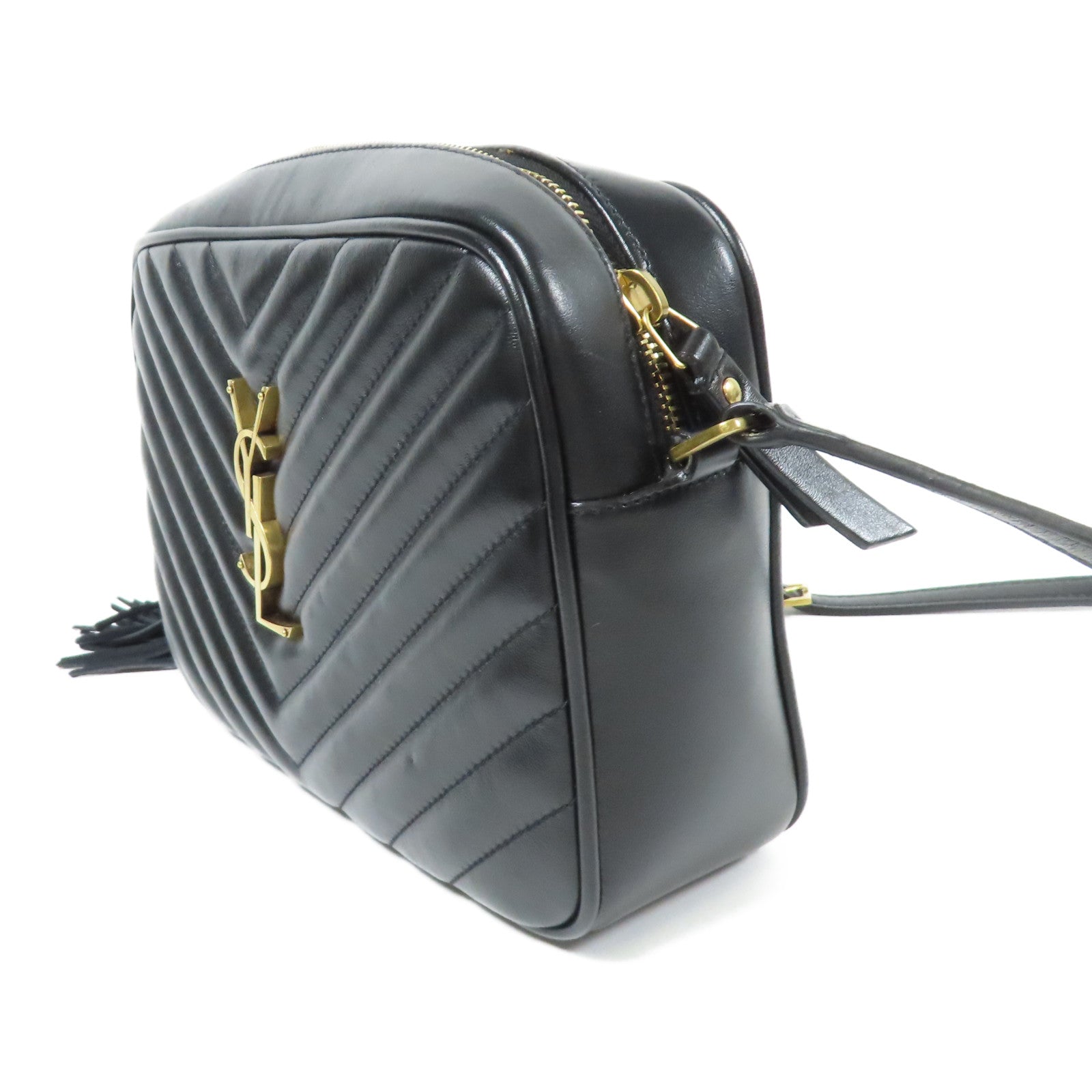 SAINT LAURENT 牛皮皮革Lou Camera金扣肩背袋