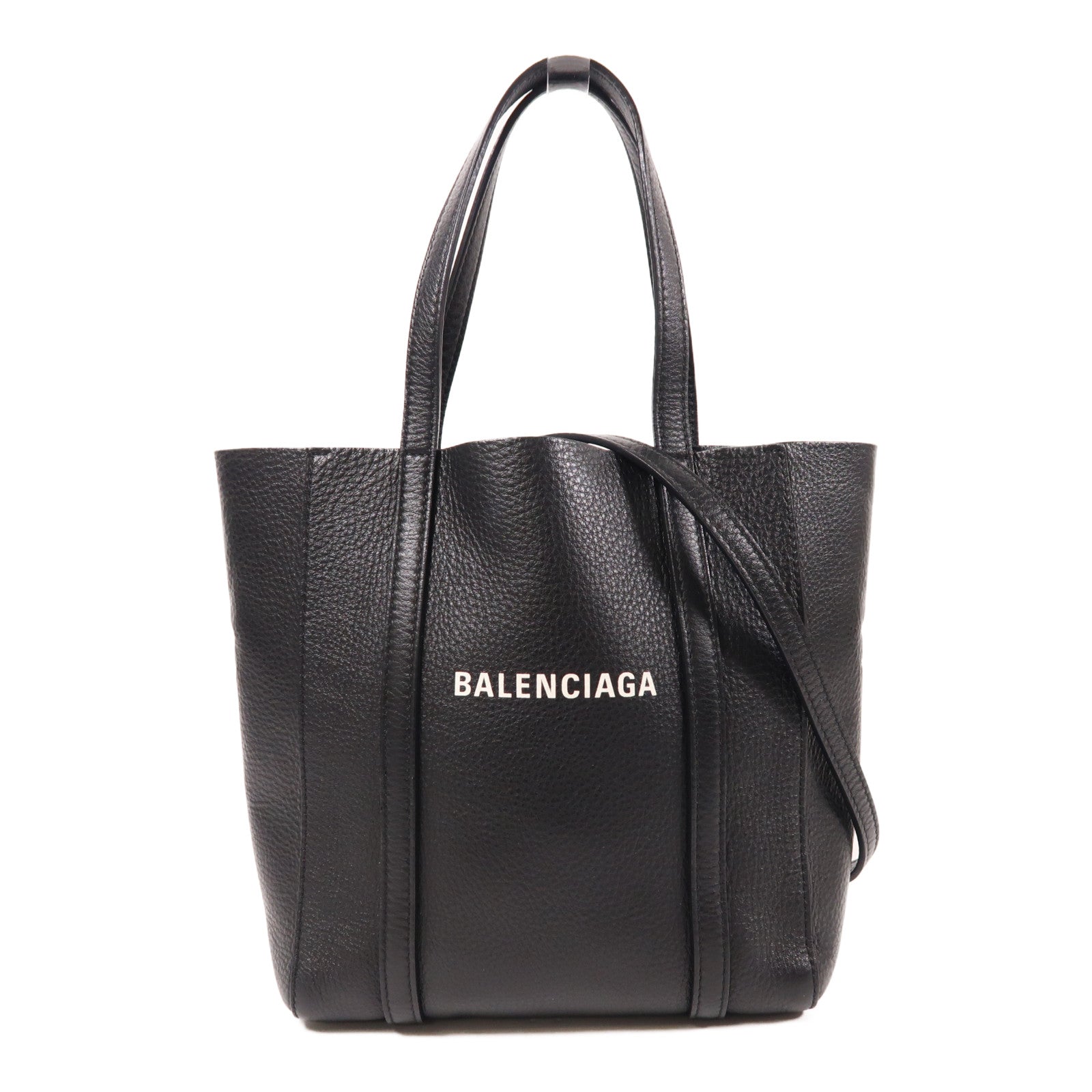 BALENCIAGA 皮革Everyday Tote銀扣手挽肩背兩用袋