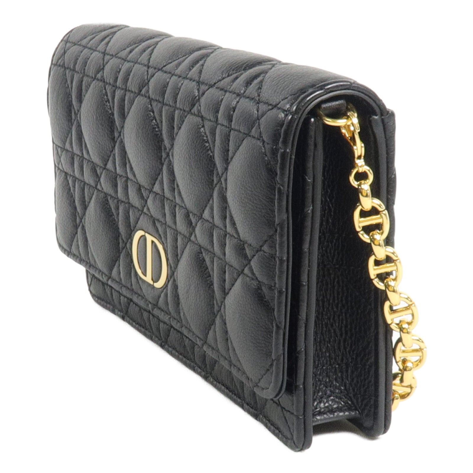 Dior Cannage皮革Caro Pouch With Chain鏈帶肩背袋