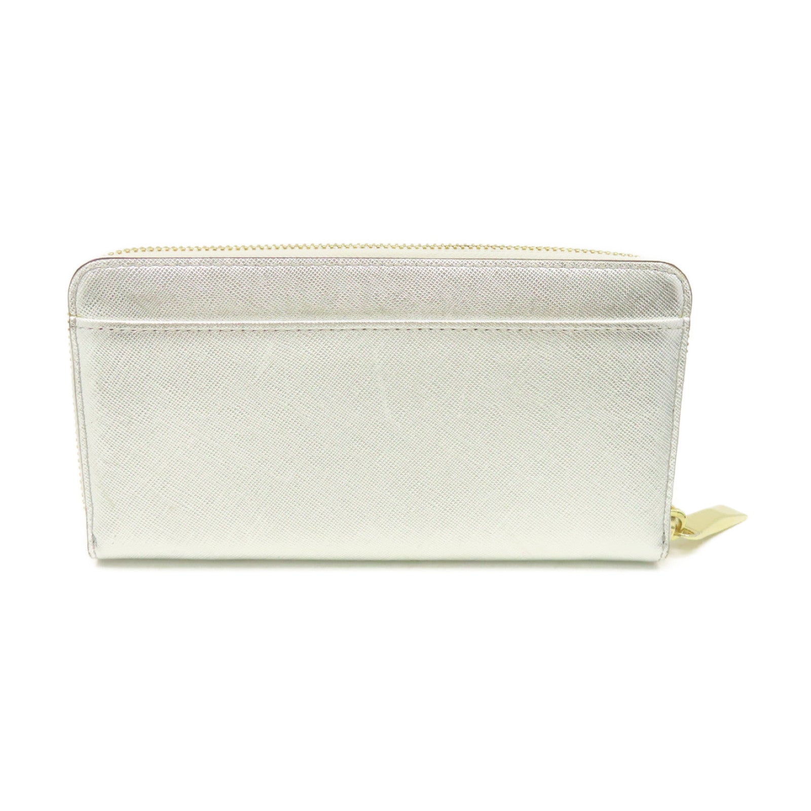 Kate Spade 【激減優惠】牛皮皮革Round Long Wallet拉鏈長錢包銀色
