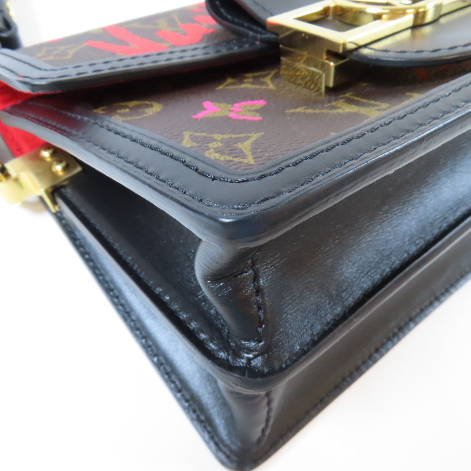 LOUIS VUITTON 【激減優惠】Monogram Fall In Love Dauphine金扣肩背袋黑色