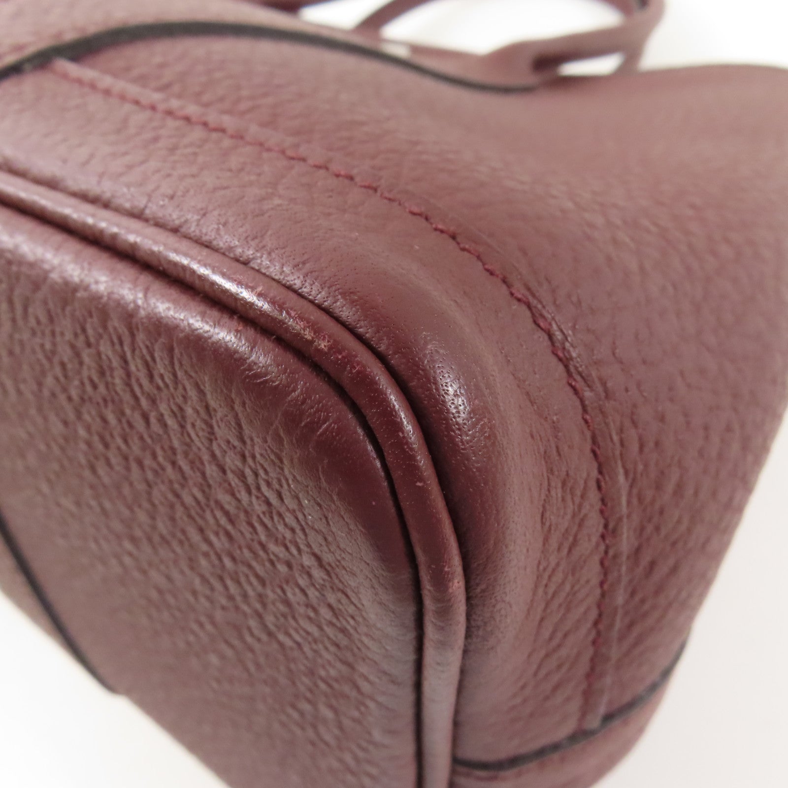 HERMES Negonda皮革Garden Party TPM銀扣手挽袋Rouge H