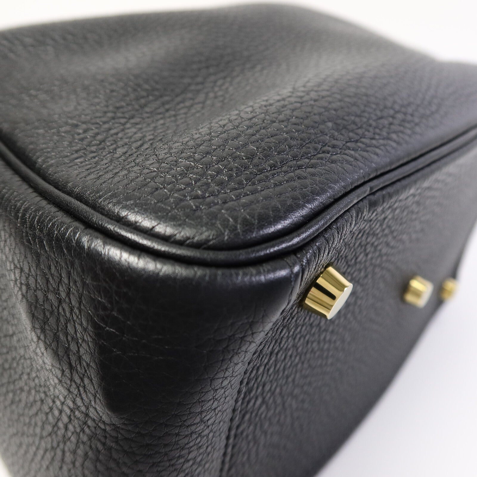 HERMES Clemence皮革Lindy 26手挽肩背兩用袋Noir