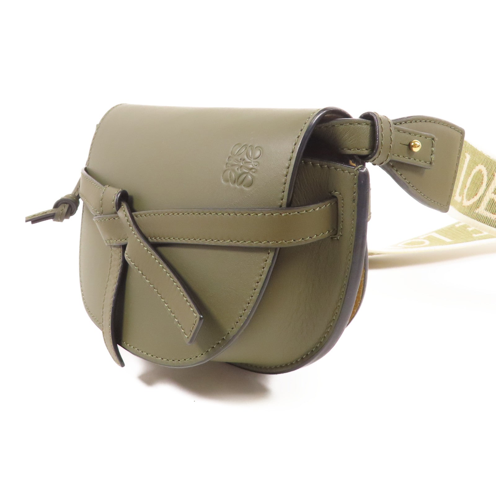 LOEWE 牛皮皮革Mini Gate金扣肩背袋