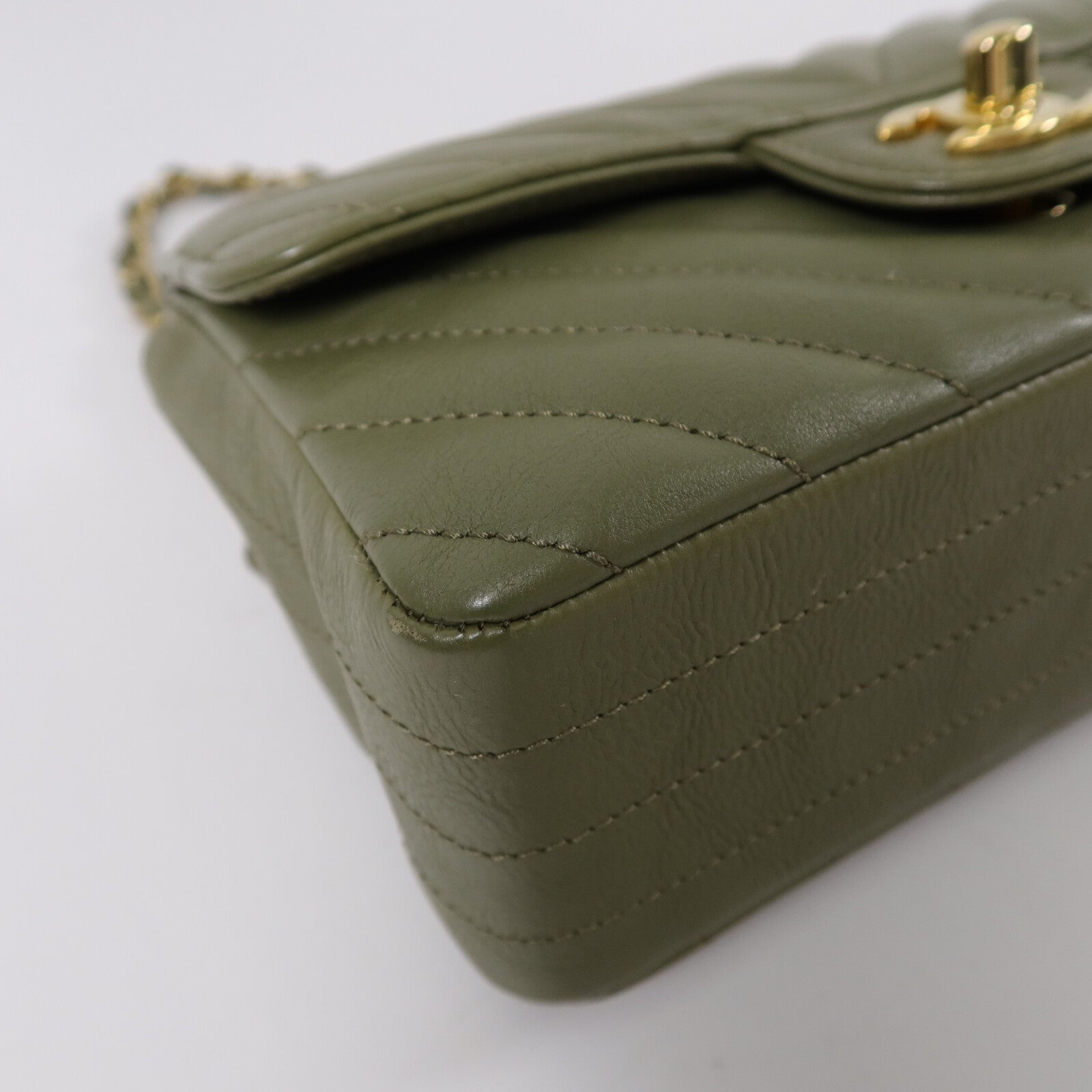 CHANEL 牛皮皮革Mini Classic 20鏈帶肩背袋