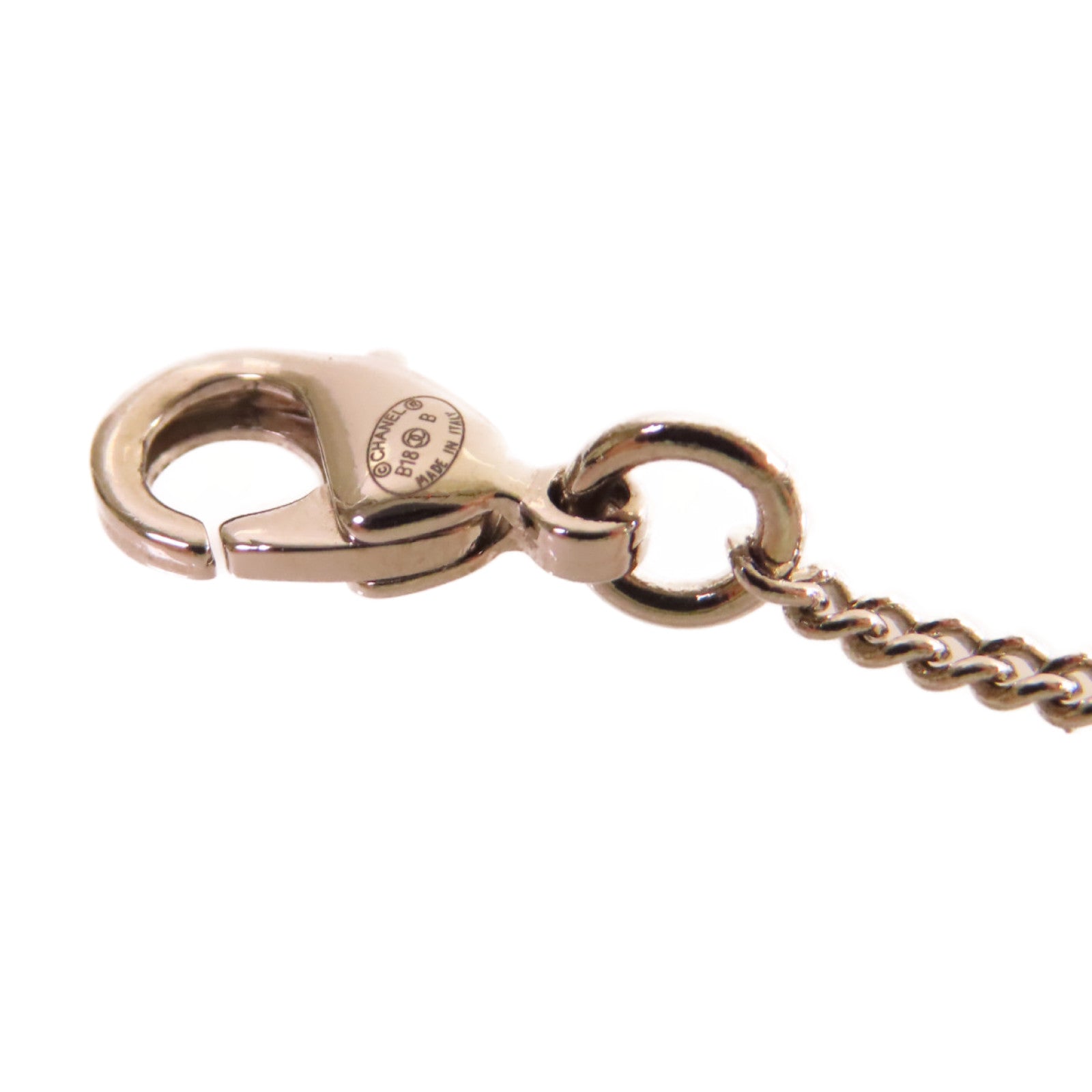CHANEL 【激減優惠】仿珍珠/金屬CC Necklace項鏈珍珠色/銀色