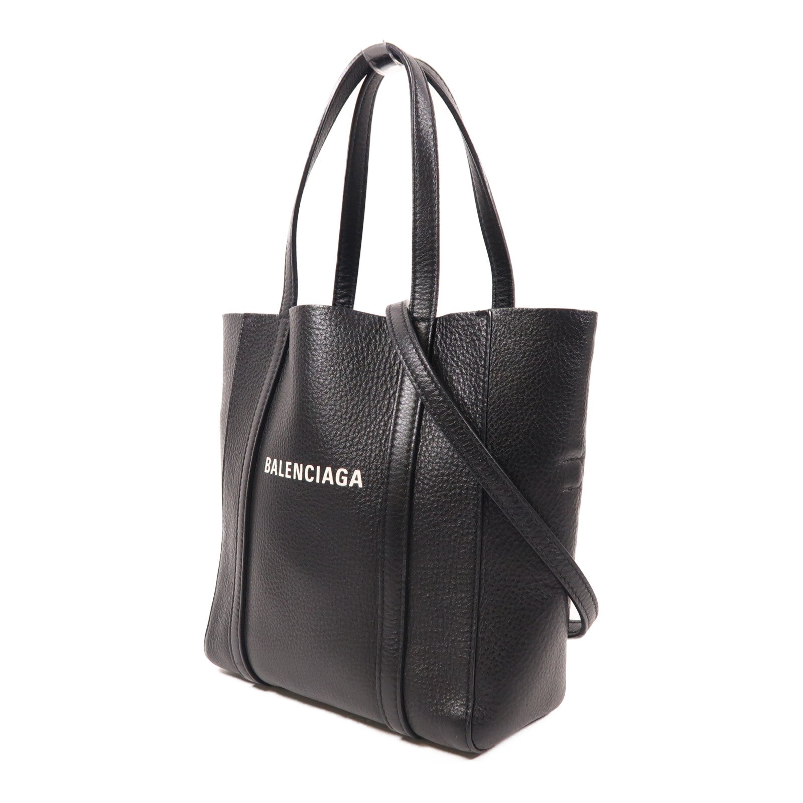 BALENCIAGA 皮革Everyday Tote銀扣手挽肩背兩用袋