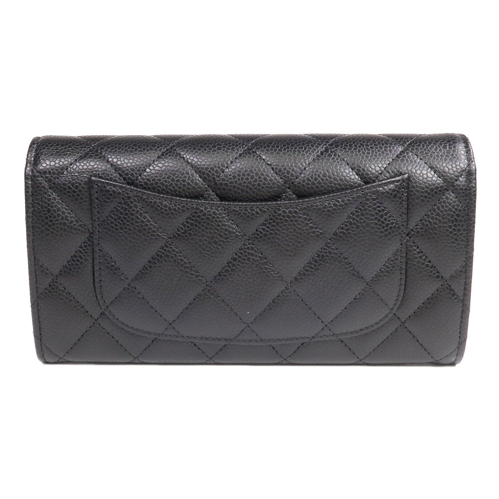 CHANEL 【激減優惠】牛皮皮革Long Wallet金扣長錢包