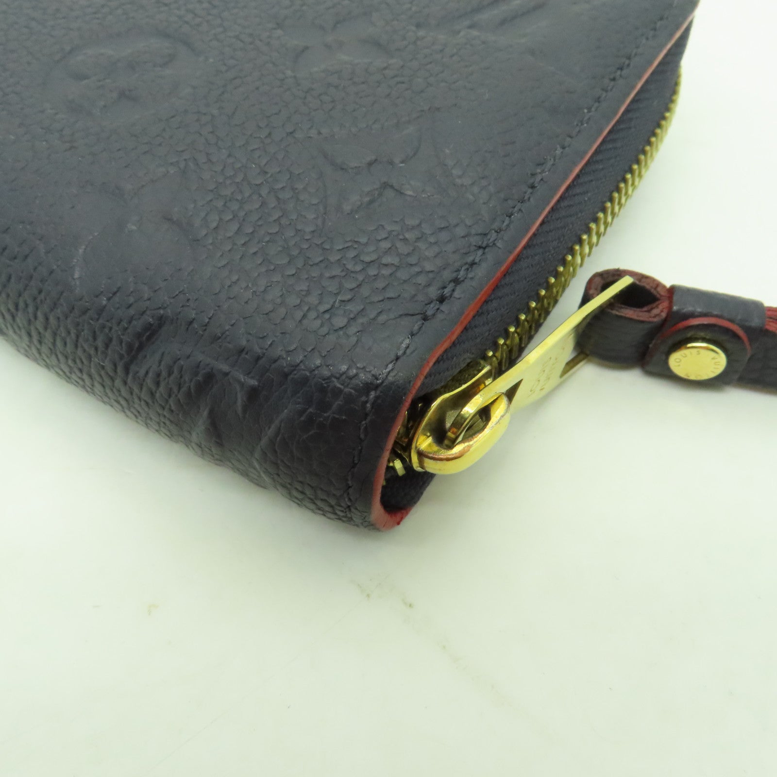 LOUIS VUITTON 【激減優惠】Monogram Empreinte Zipper Long Wallet金扣長錢包深藍色