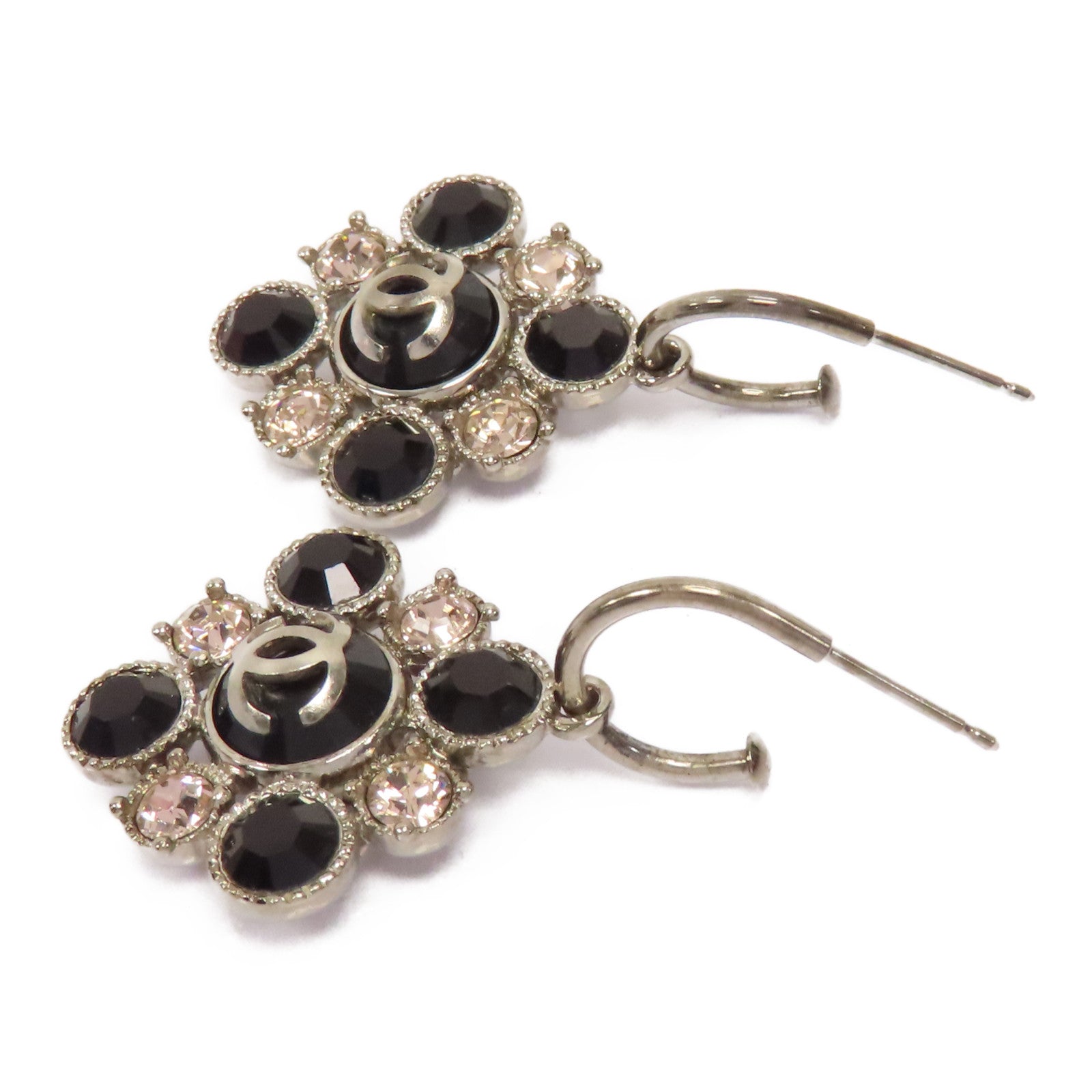CHANEL PVC/金屬Earrings耳環黑色/粉紅色/銀色